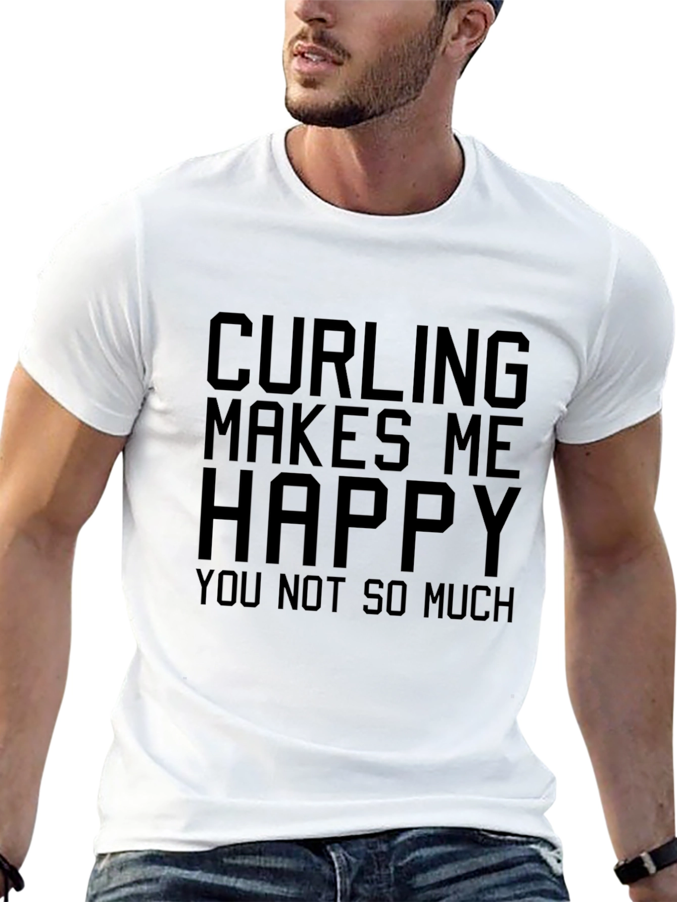 Curling Makes Me Happy T-Shirt