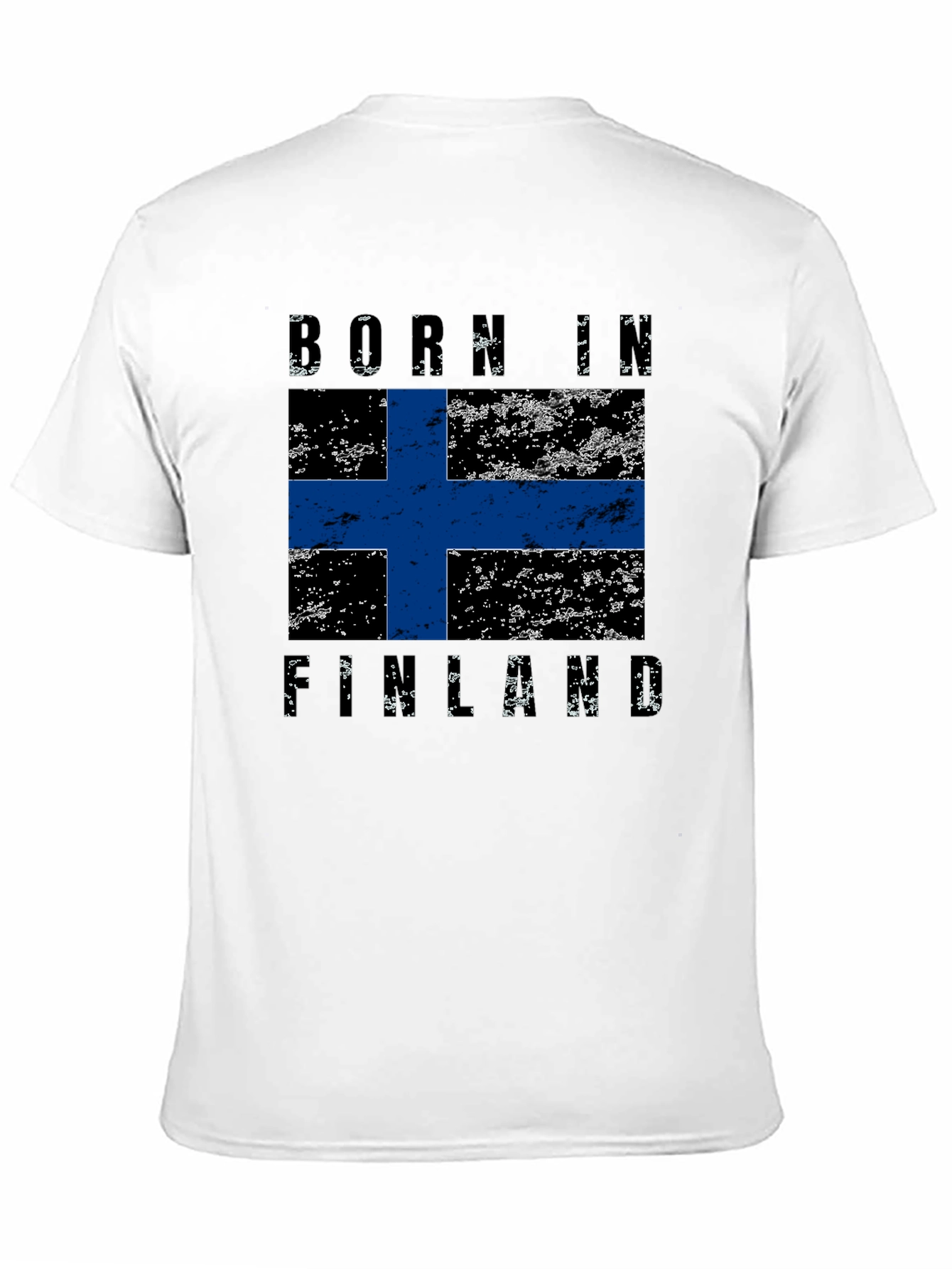 Born in Finland Flag T-Shirt Distressed Graphic Tee