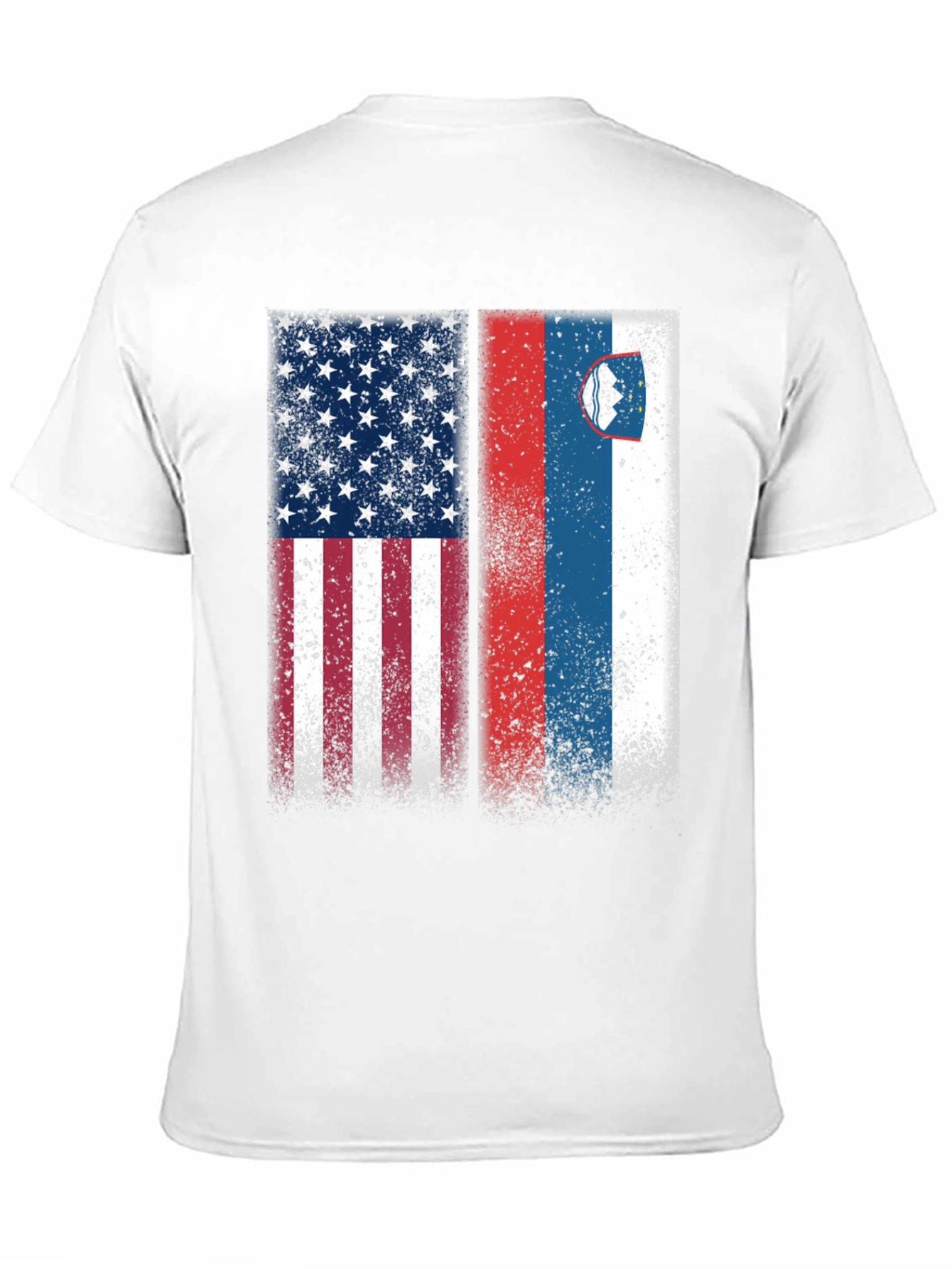 USA & Slovenia Flag T-Shirt Patriotic Pride Tee