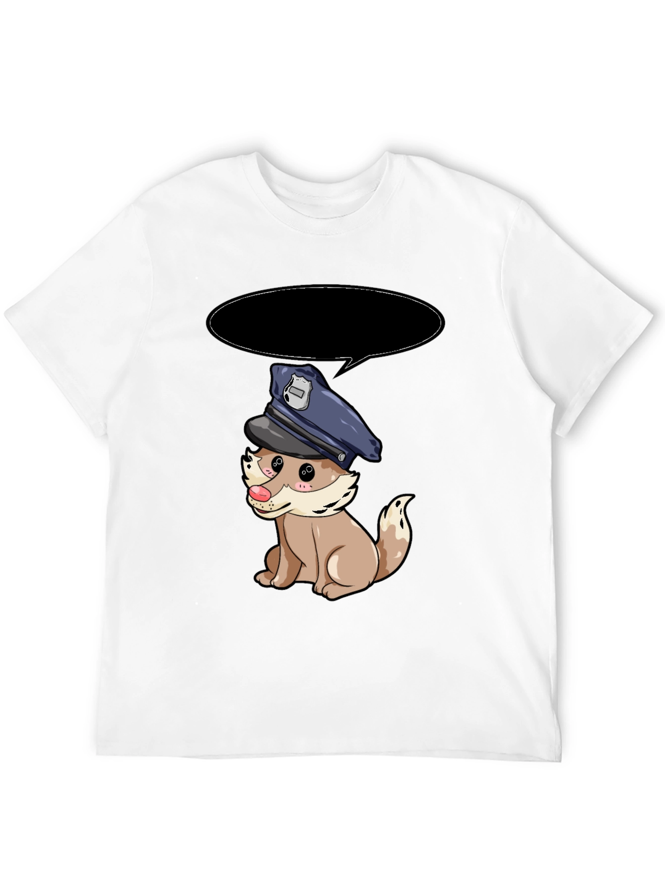 Cartoon Dog Police T-Shirt
