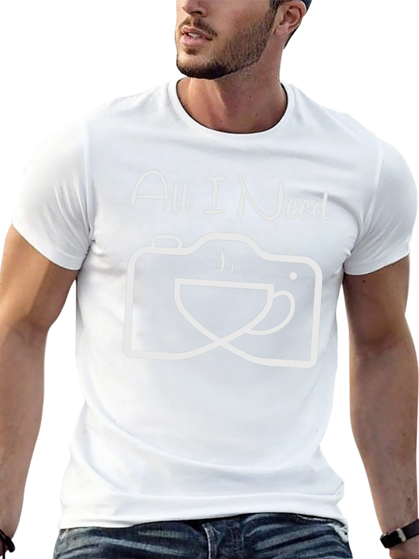 All I Need Camera & Coffee Graphic T-Shirt
