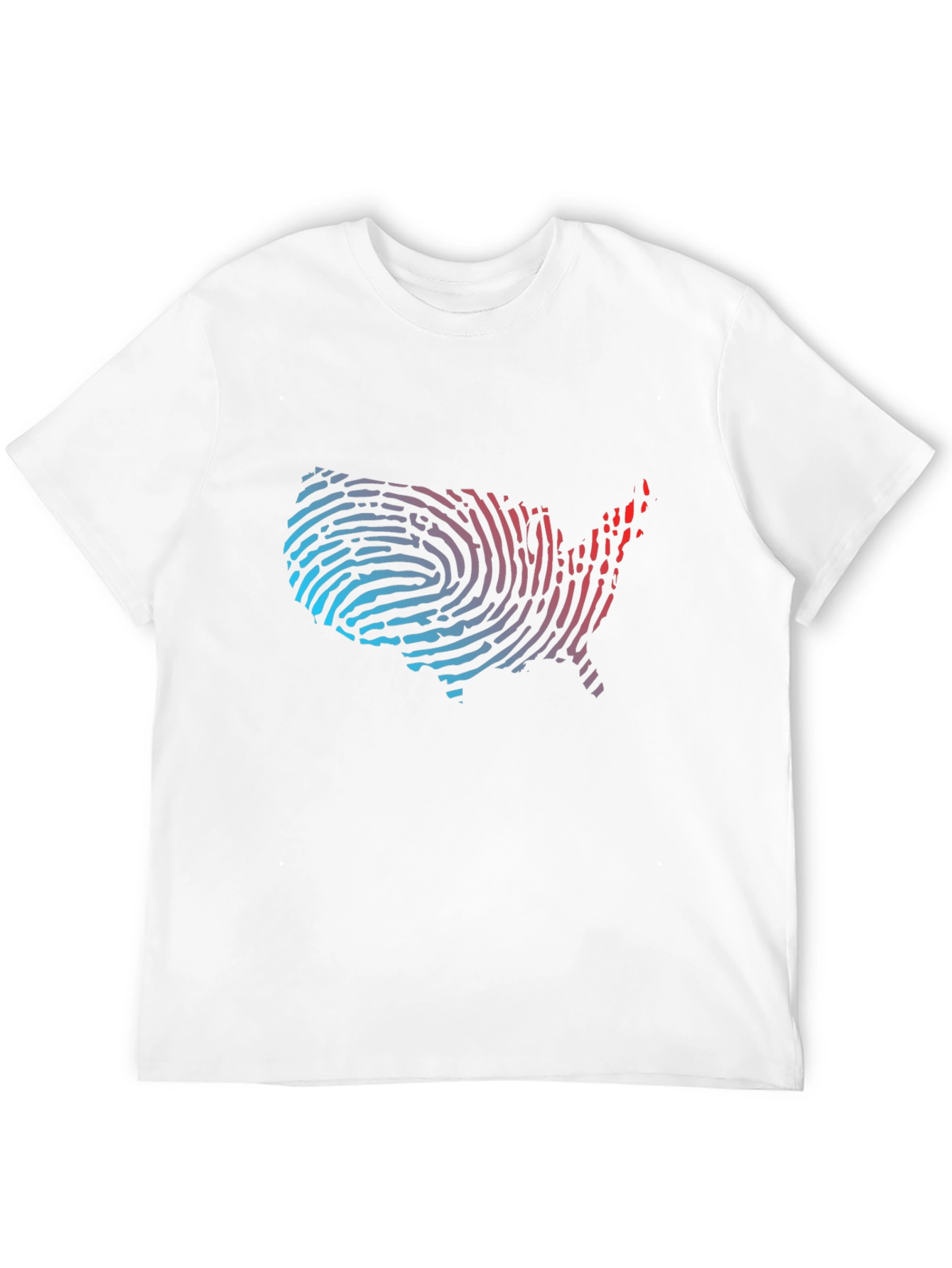 USA Fingerprint Map Graphic Tee
