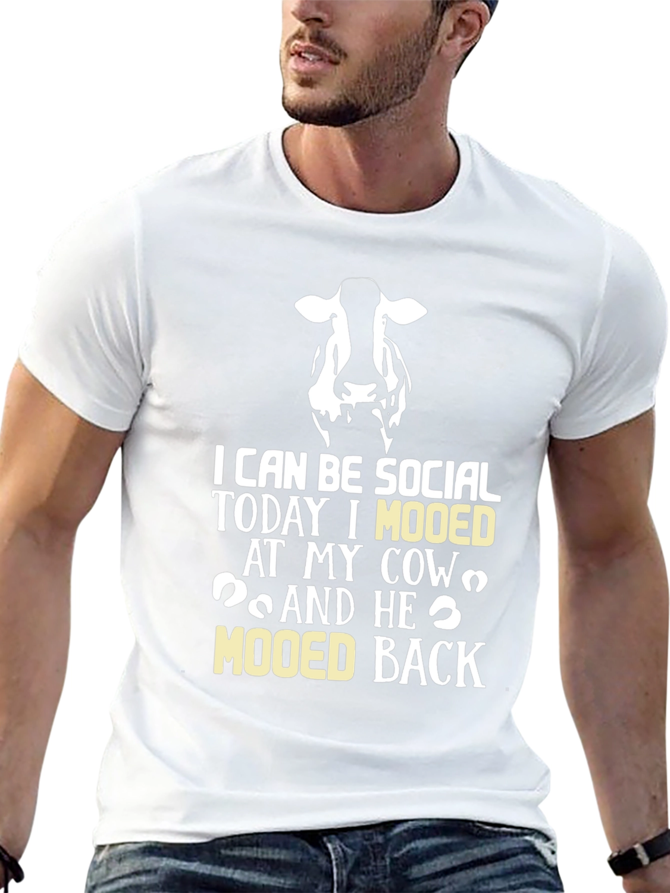 Cow Mooed Back T-Shirt - Socially Acceptable Humor