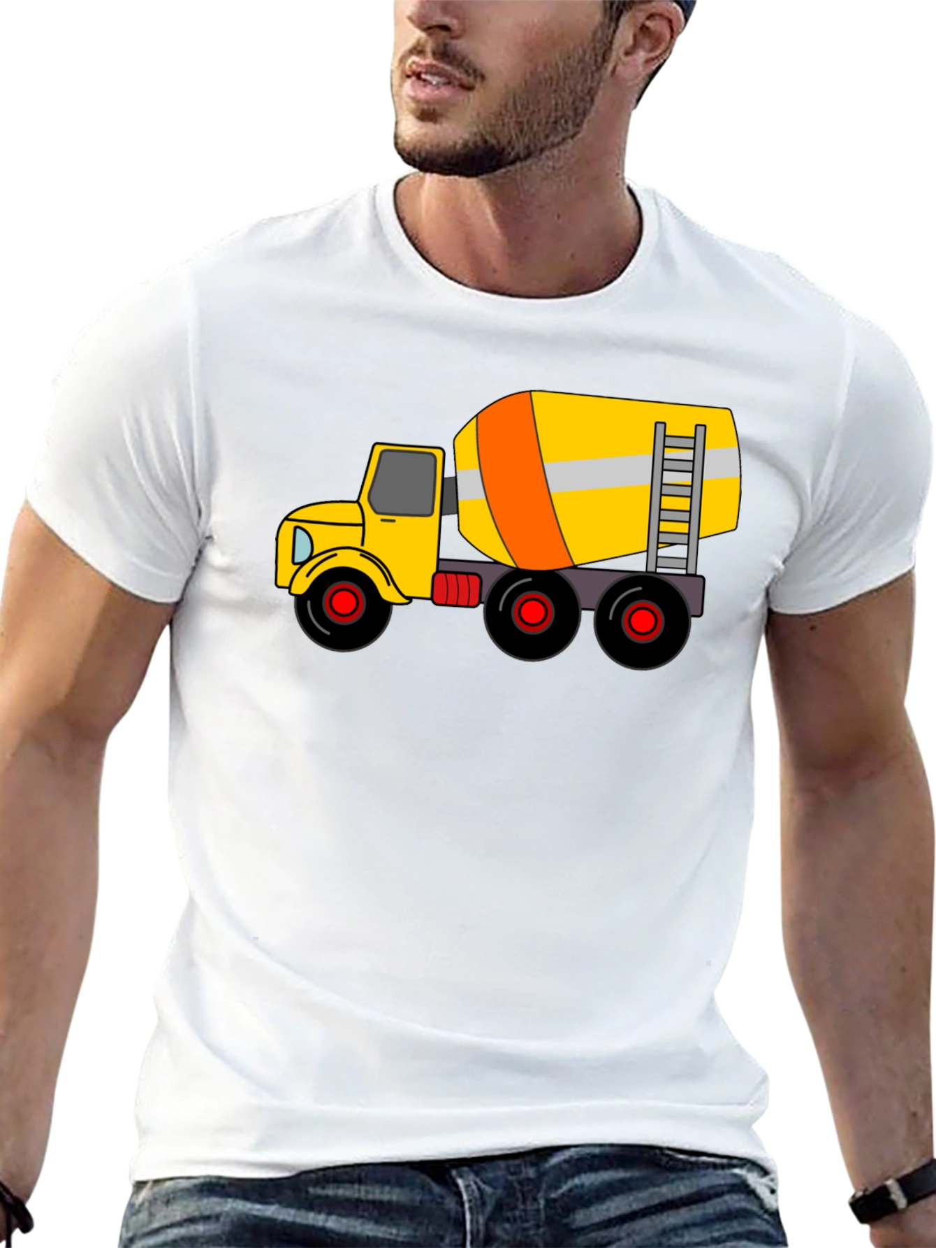Cement Truck Graphic T-Shirt - Black