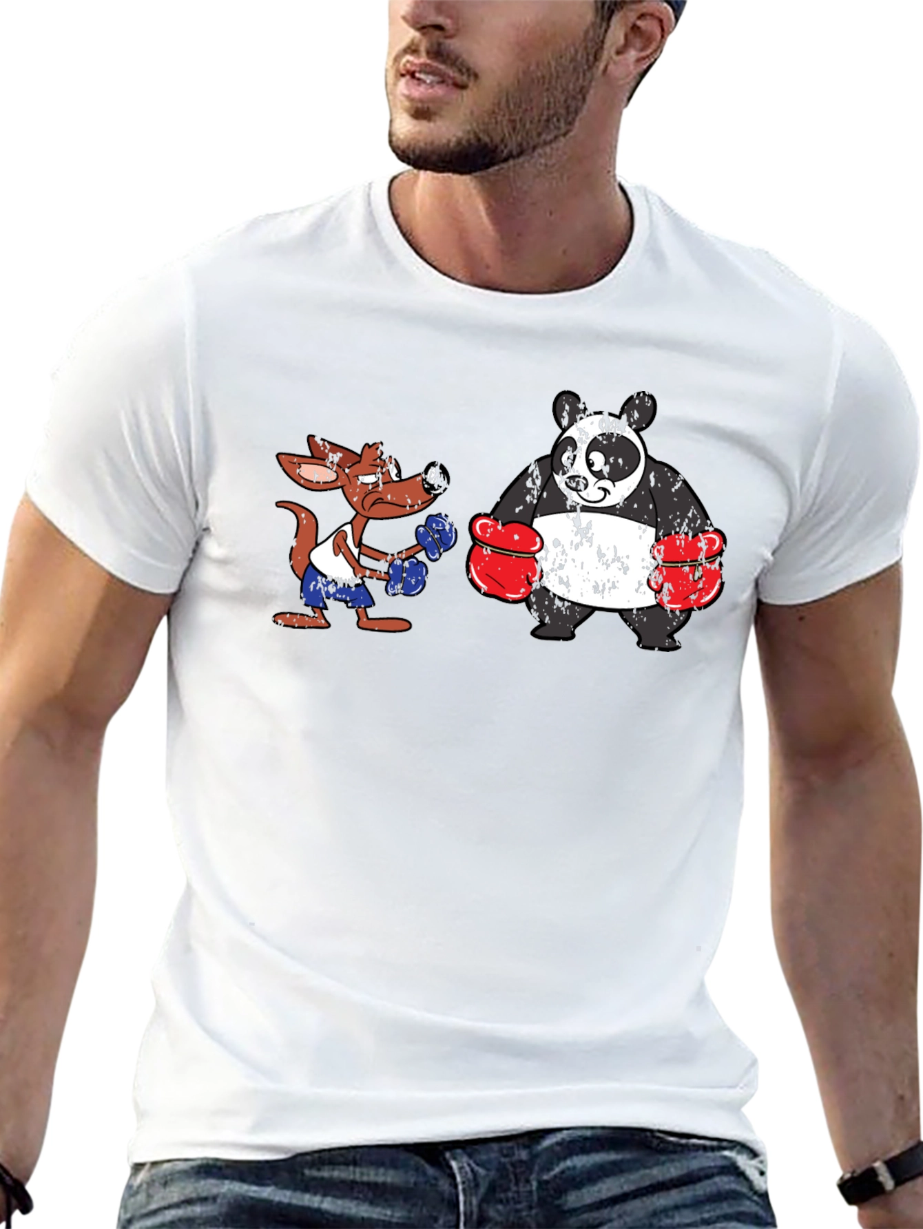 Cartoon Animal Boxing T-Shirt