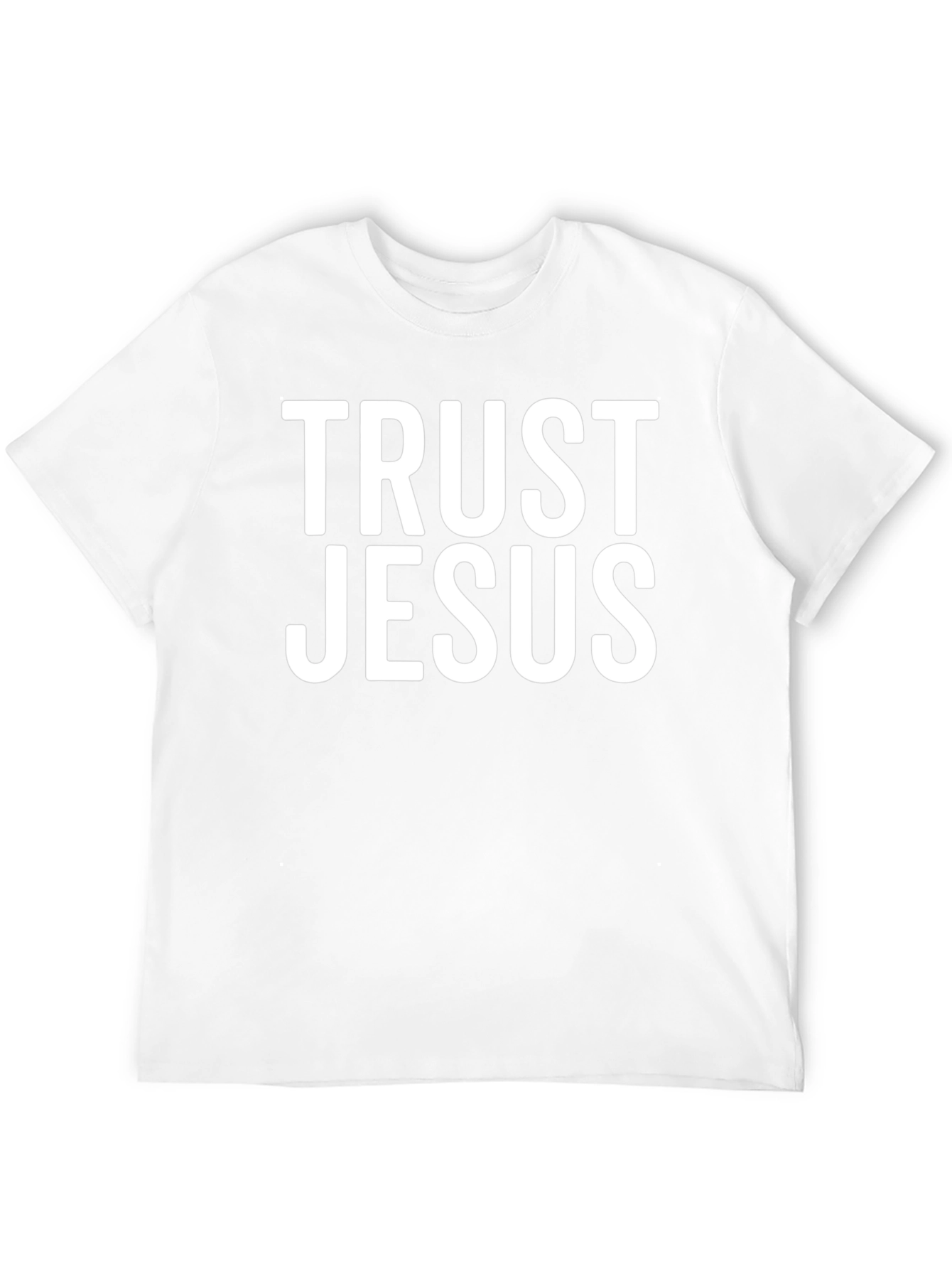 Trust Jesus Black Cotton T-Shirt Christian Faith