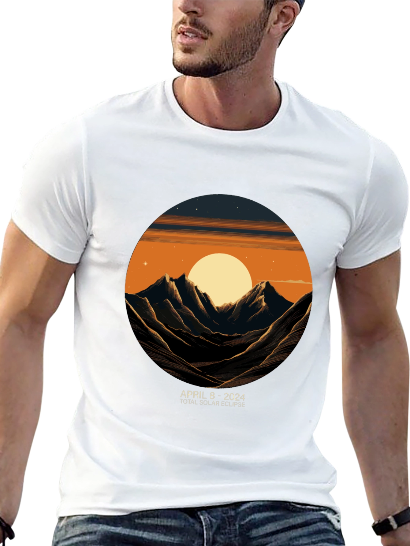 April 8 2024 Total Solar Eclipse Graphic Tee