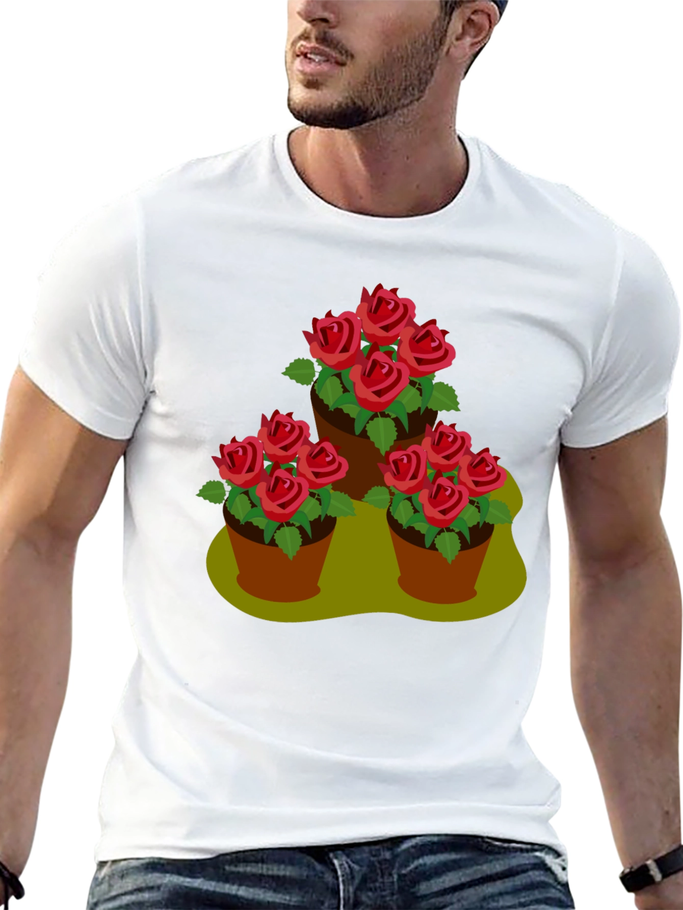 Rose Pot Trio Graphic T-Shirt