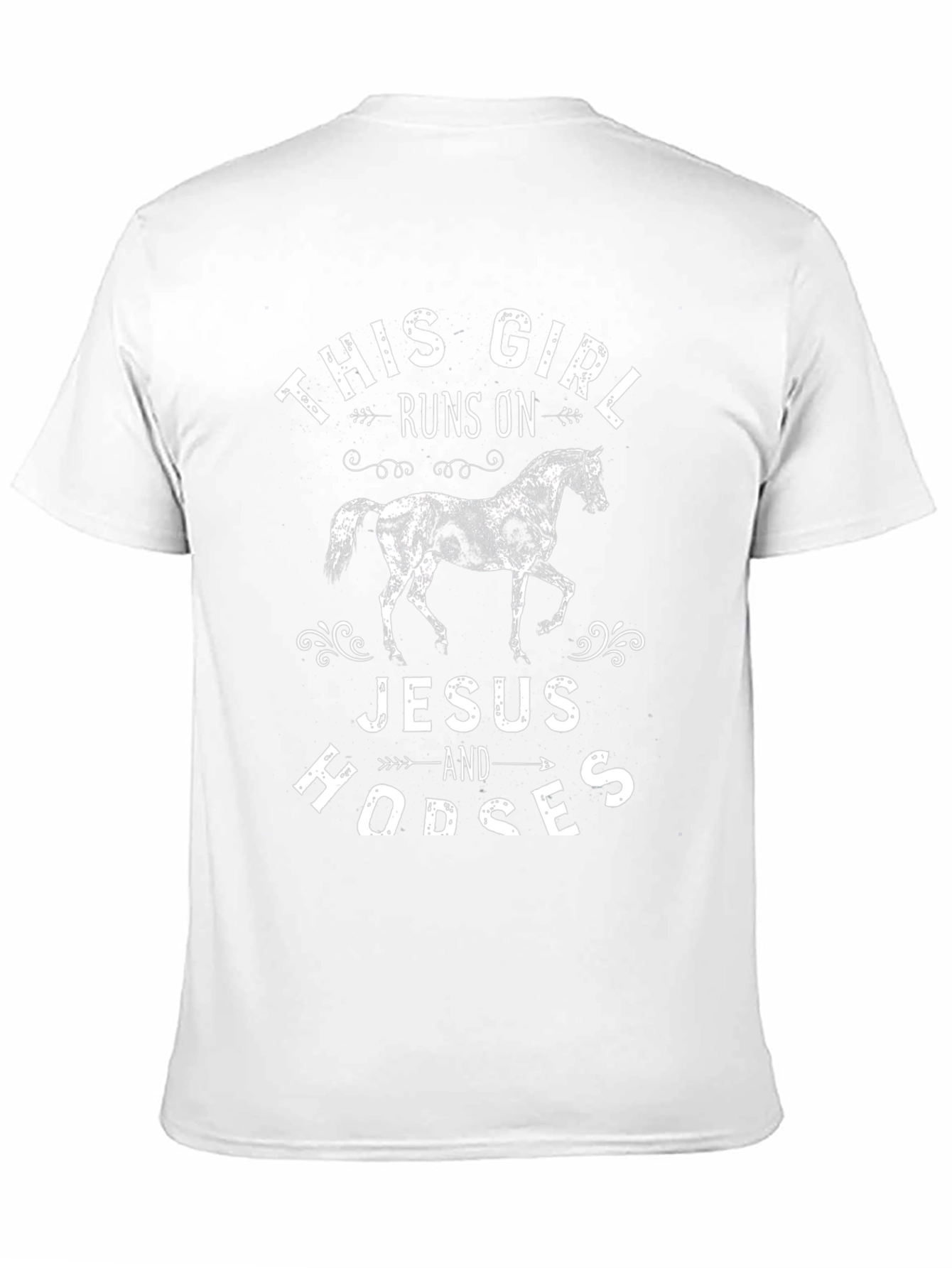 This Girl Runs On Jesus and Horses T-Shirt