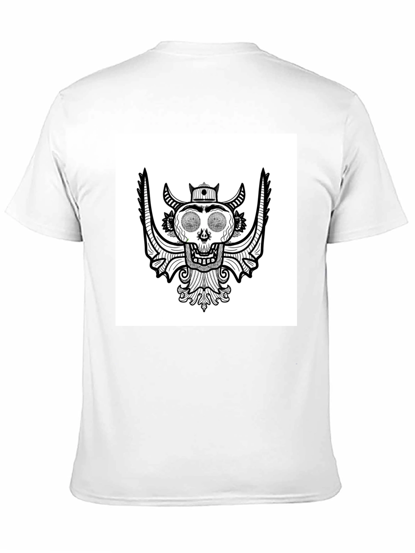 Skull Graphic Tee - Black Cotton T-Shirt