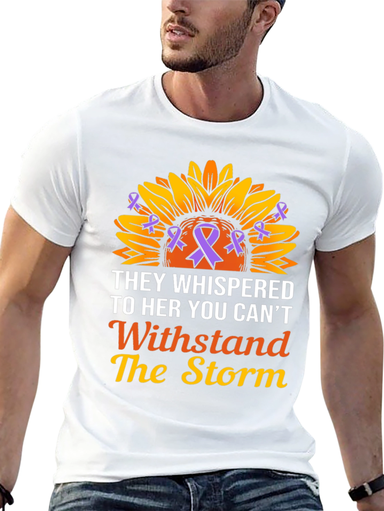 They Whispered T-Shirt Sunflower Ribbon
