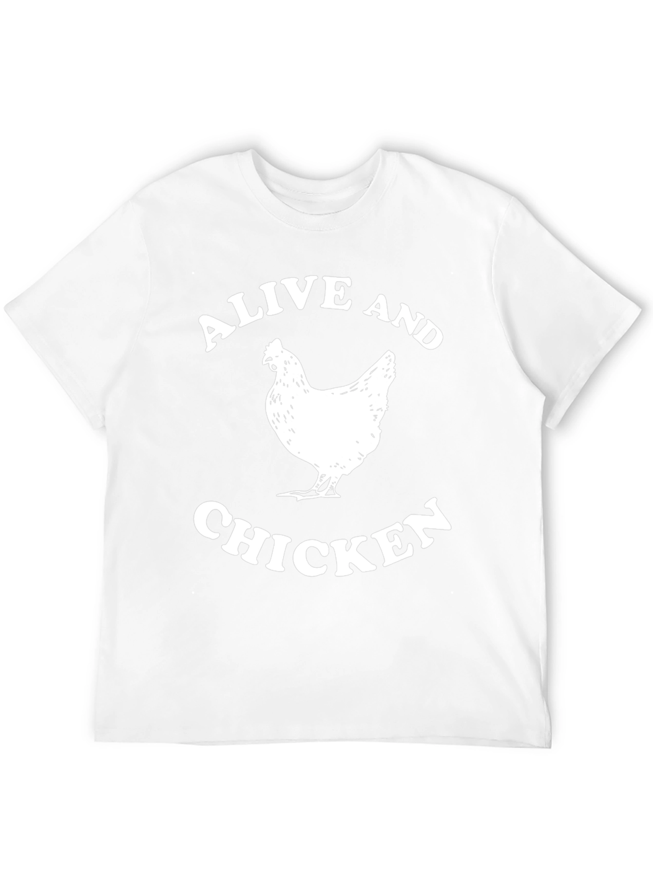 Alive and Chicken T-Shirt - Novelty Animal Graphic Tee