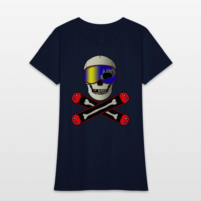 Snowboard Winter Sports Pirate Skull Bones