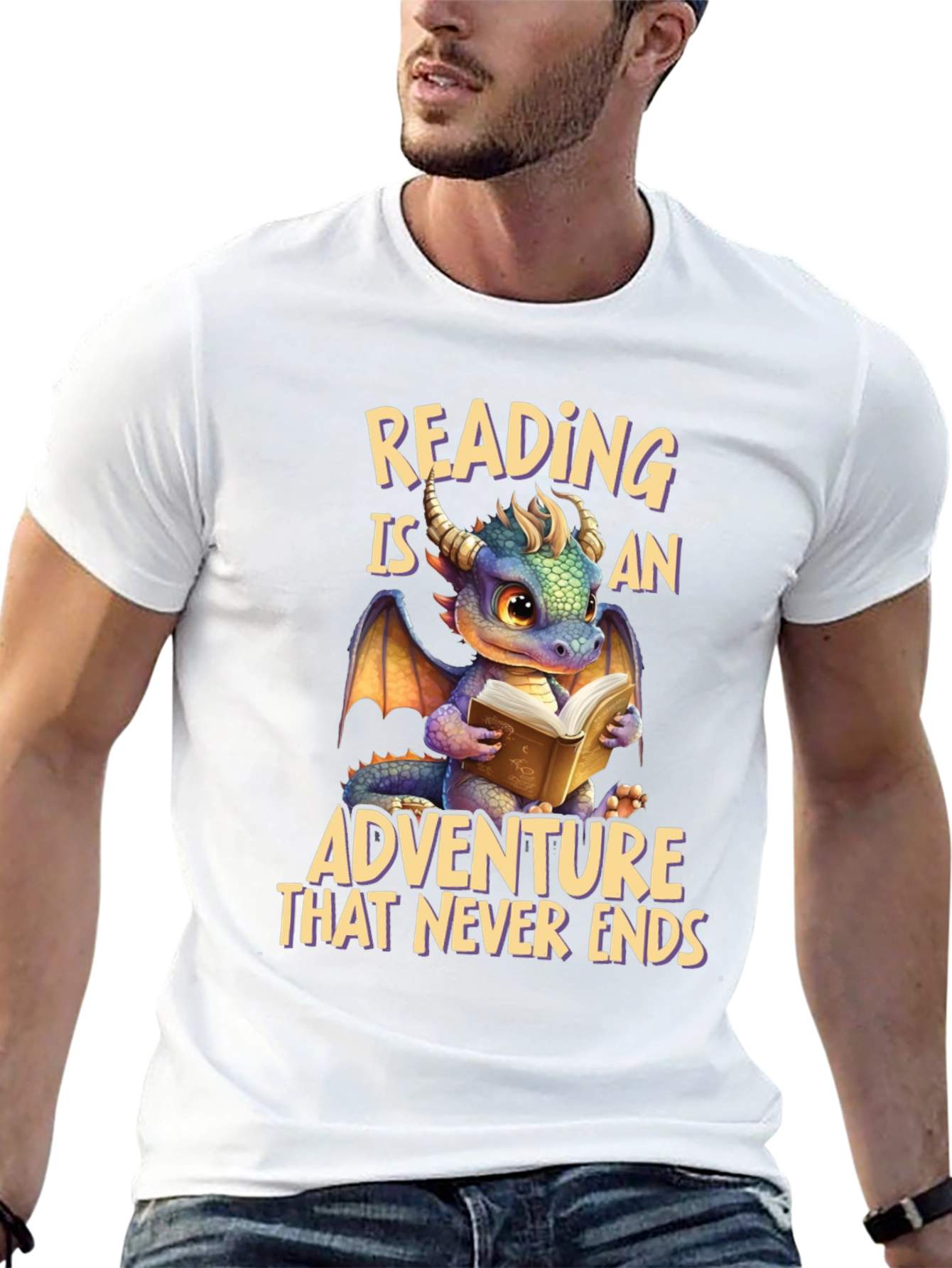 Reading Dragon T-Shirt: Adventure Never Ends