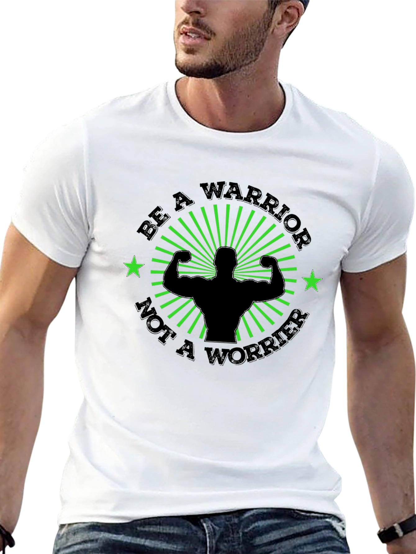 Be A Warrior Motivational Graphic Tee