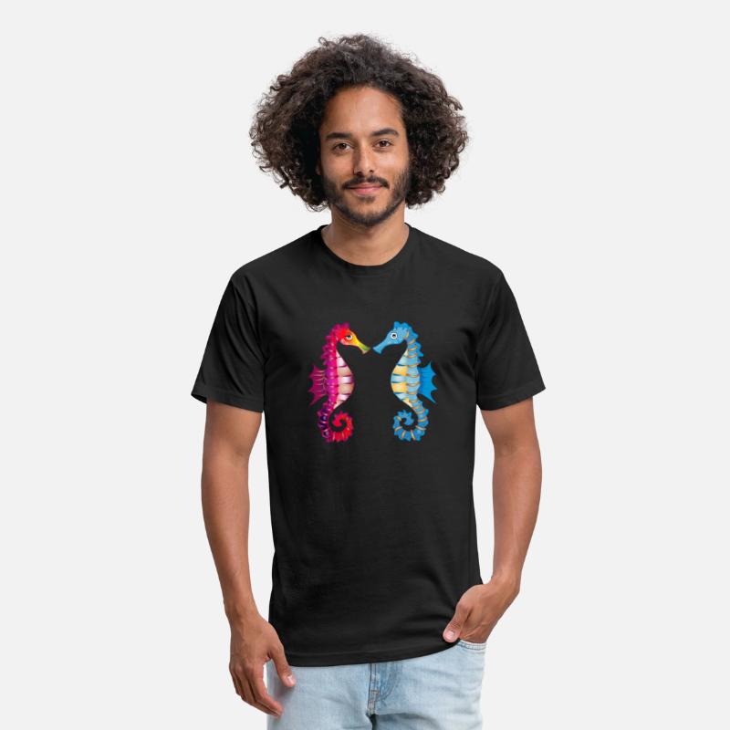 two enchanting seahorses bound in love