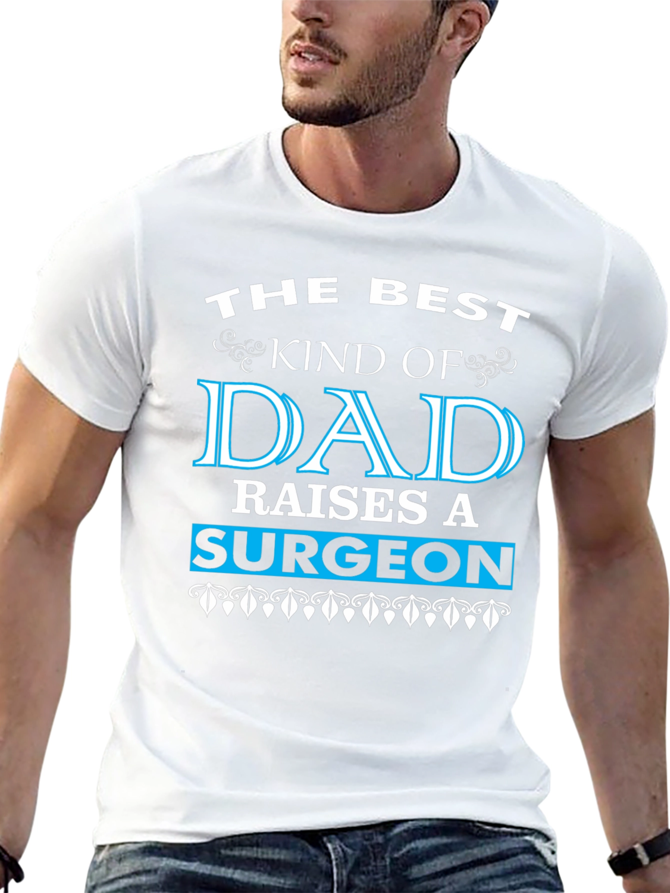 Best Dad Raises a Surgeon Black T-Shirt