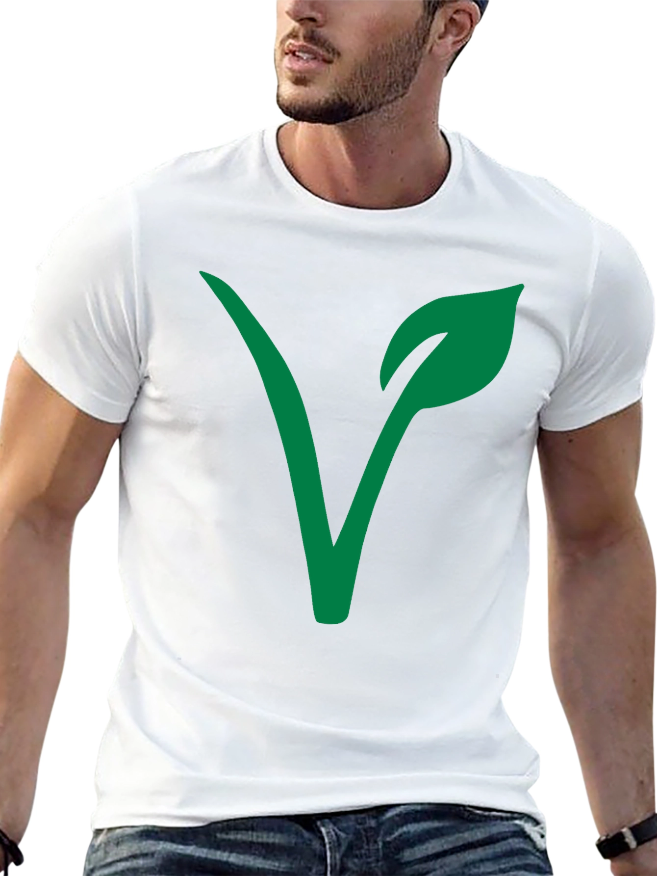 Vegan T-Shirt - Green Plant Logo