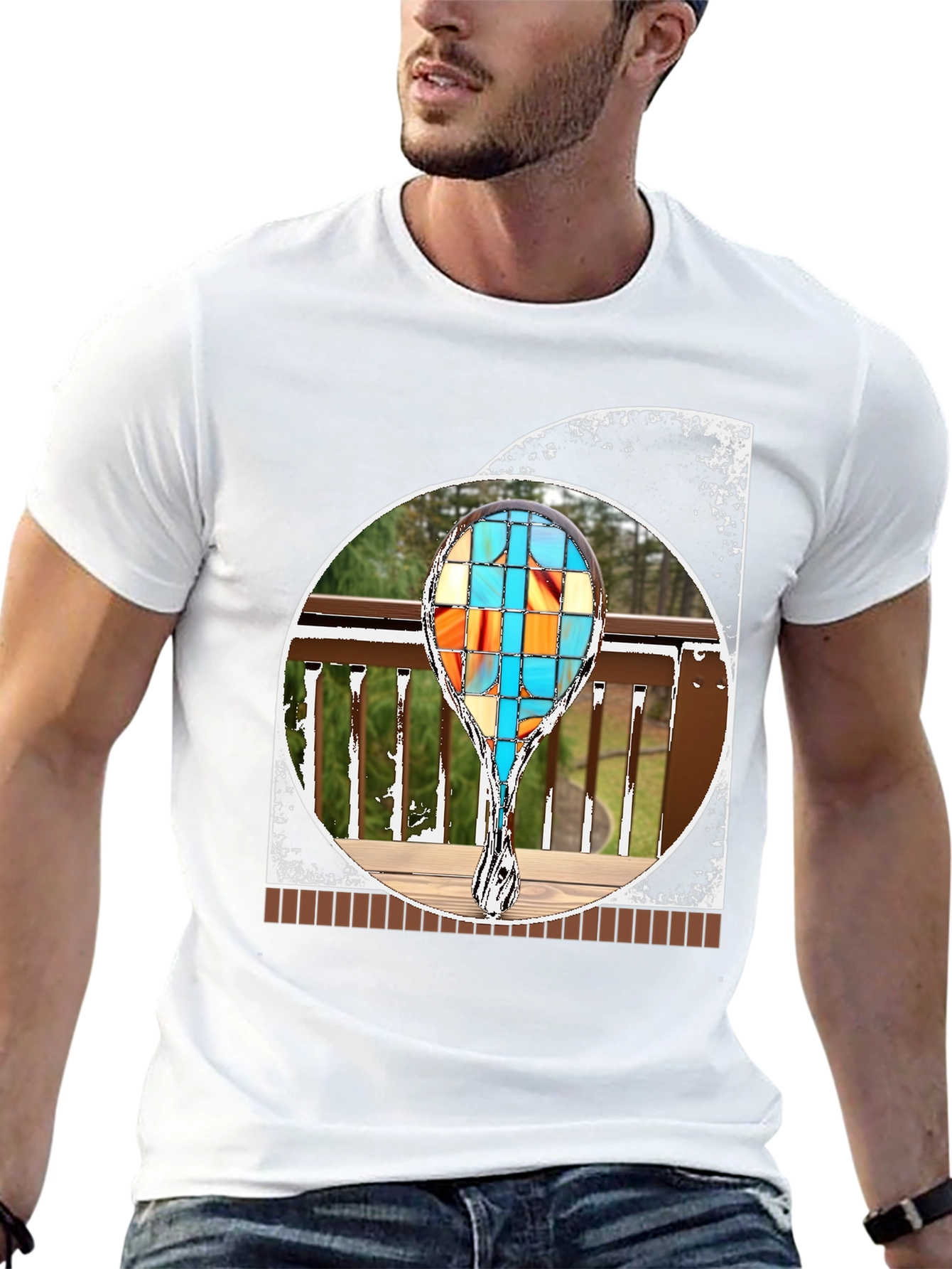 Abstract T-Shirt with Geometric Design