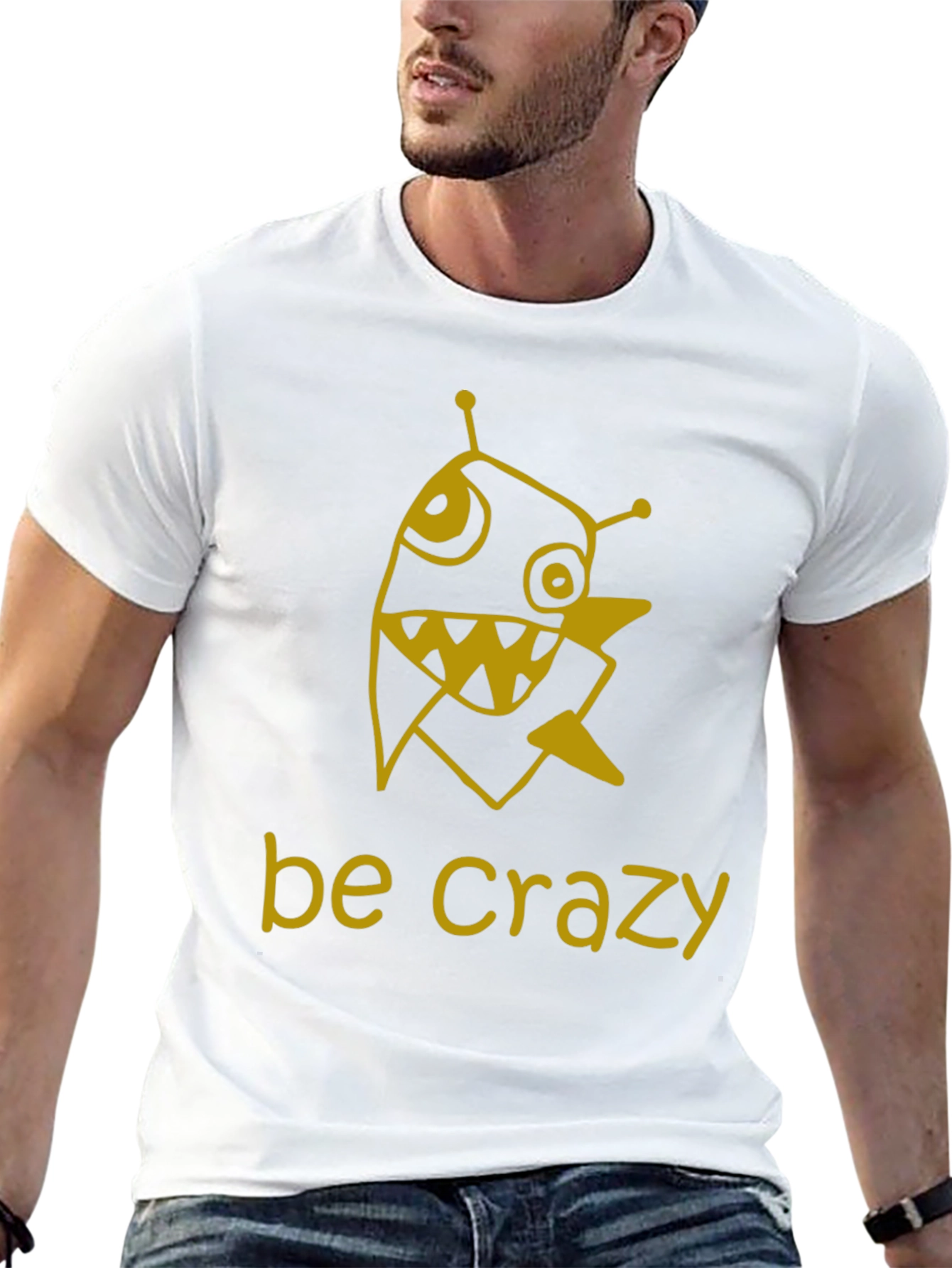 Be Crazy Graphic Tee - Mens Black T-Shirt