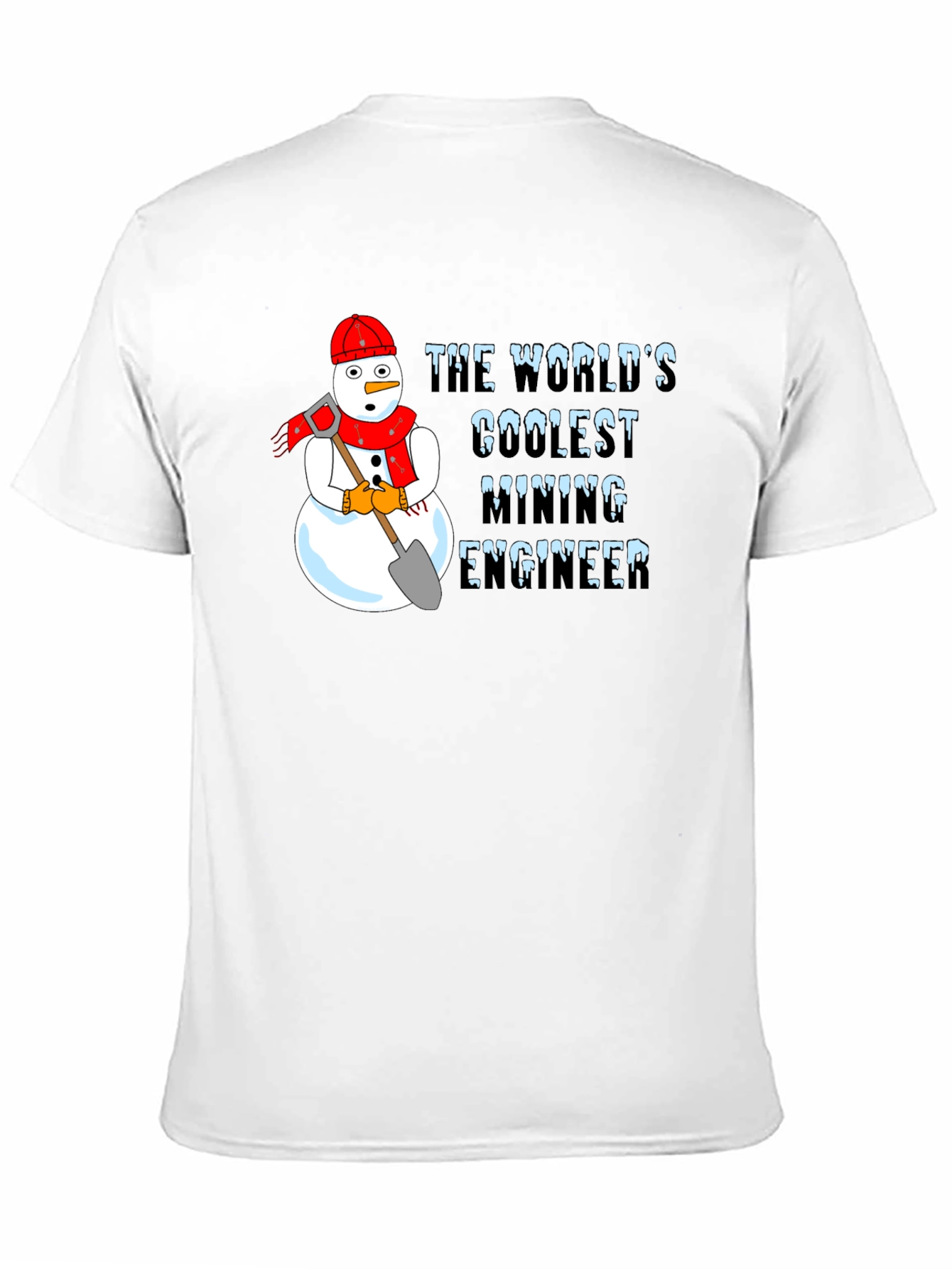 Coolest Mining Engineer Snowman Graphic T-Shirt