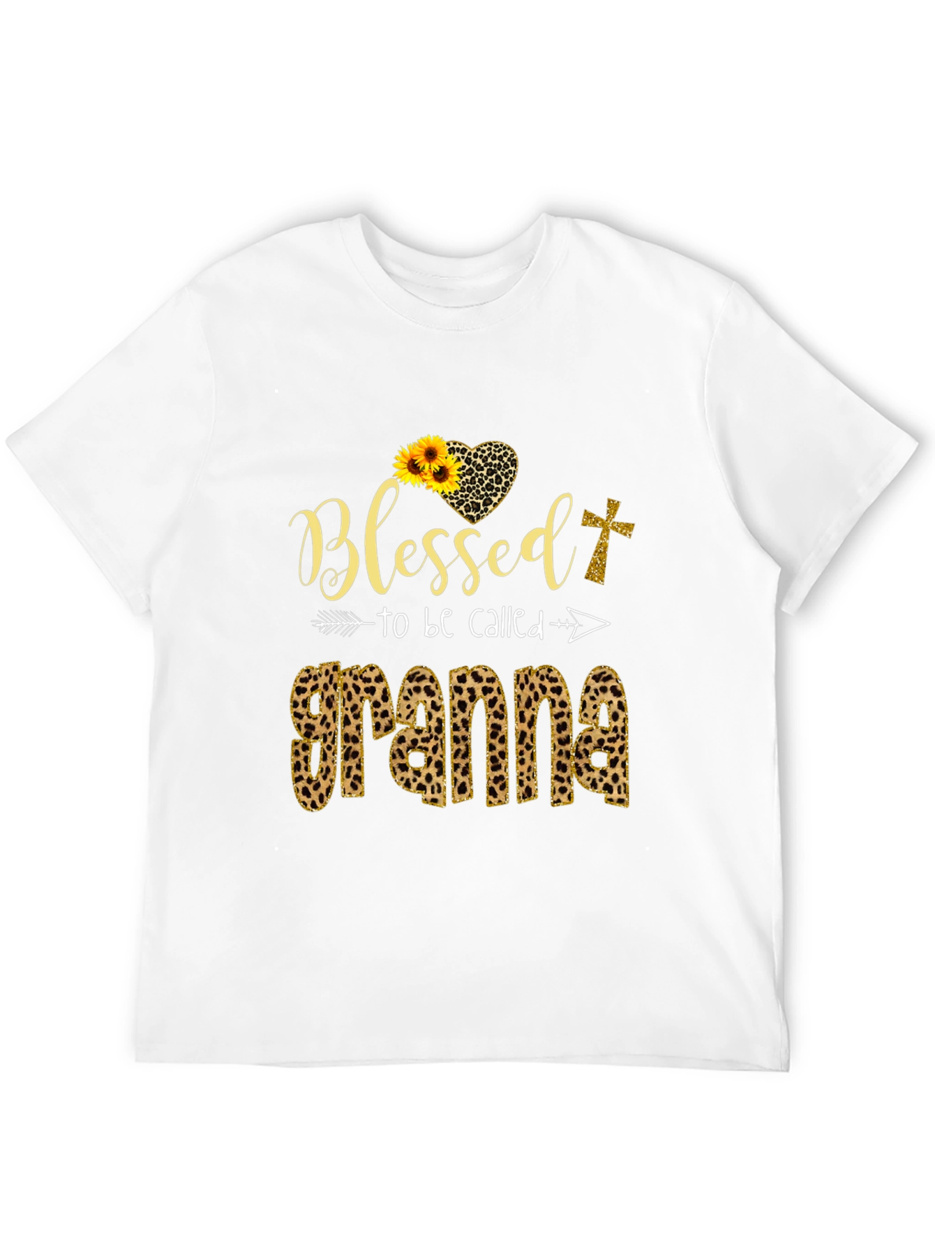 Blessed Grandma Leopard Print Graphic Tee