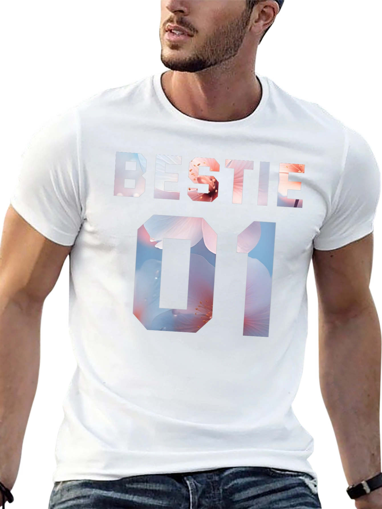 Bestie 01 Floral Print T-Shirt