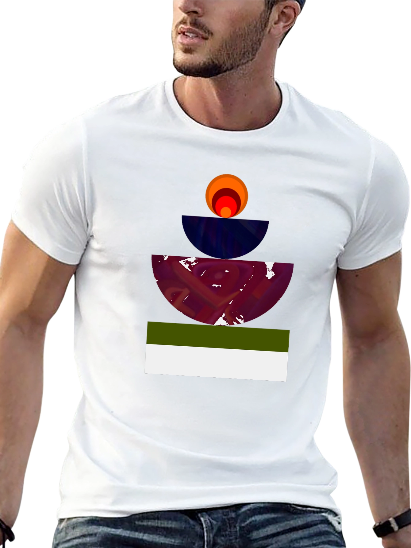 Abstract Geometric Graphic Tee - Modern Art Shirt