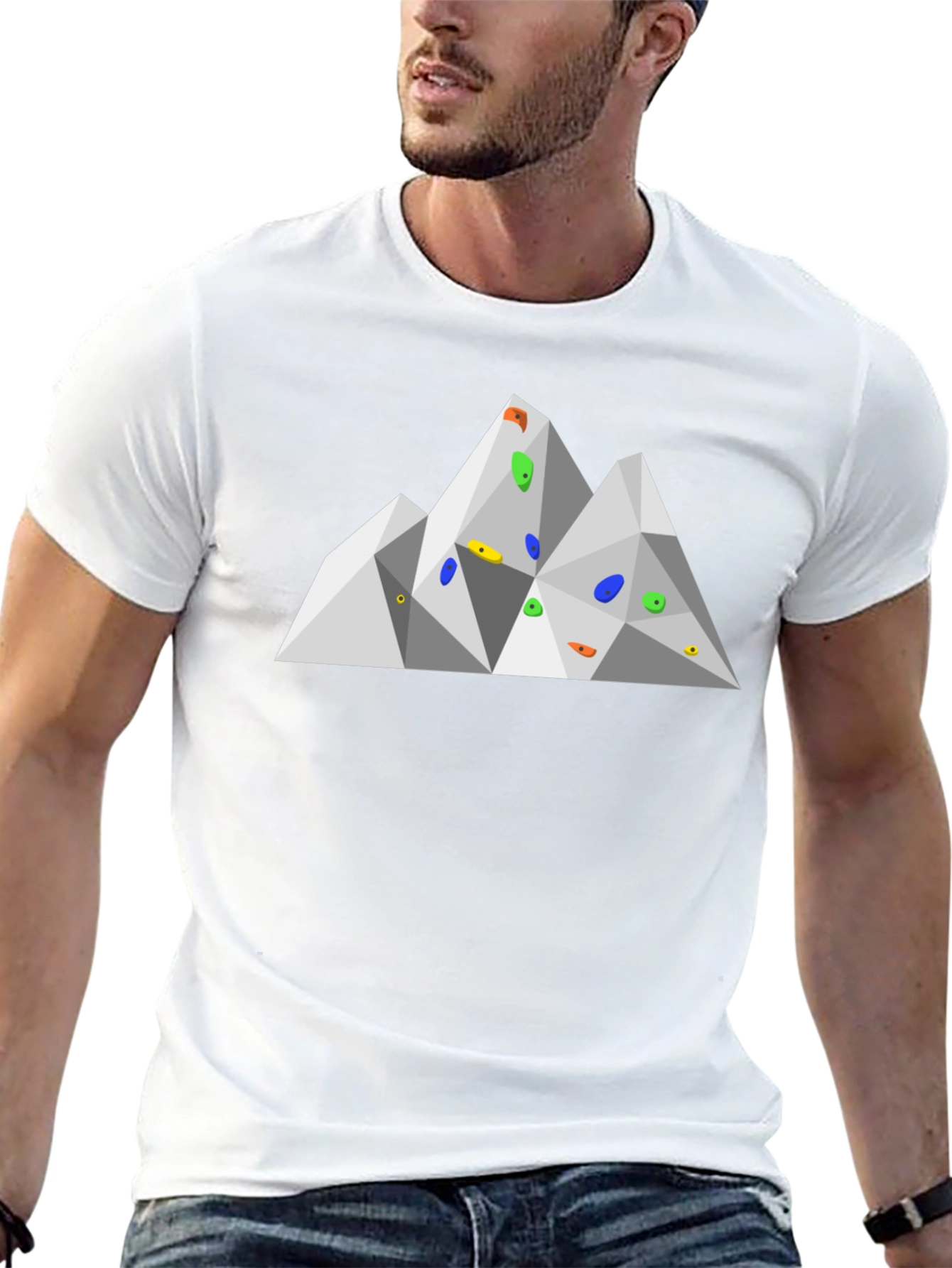 Climbing Wall Graphic Tee - Geometric Design