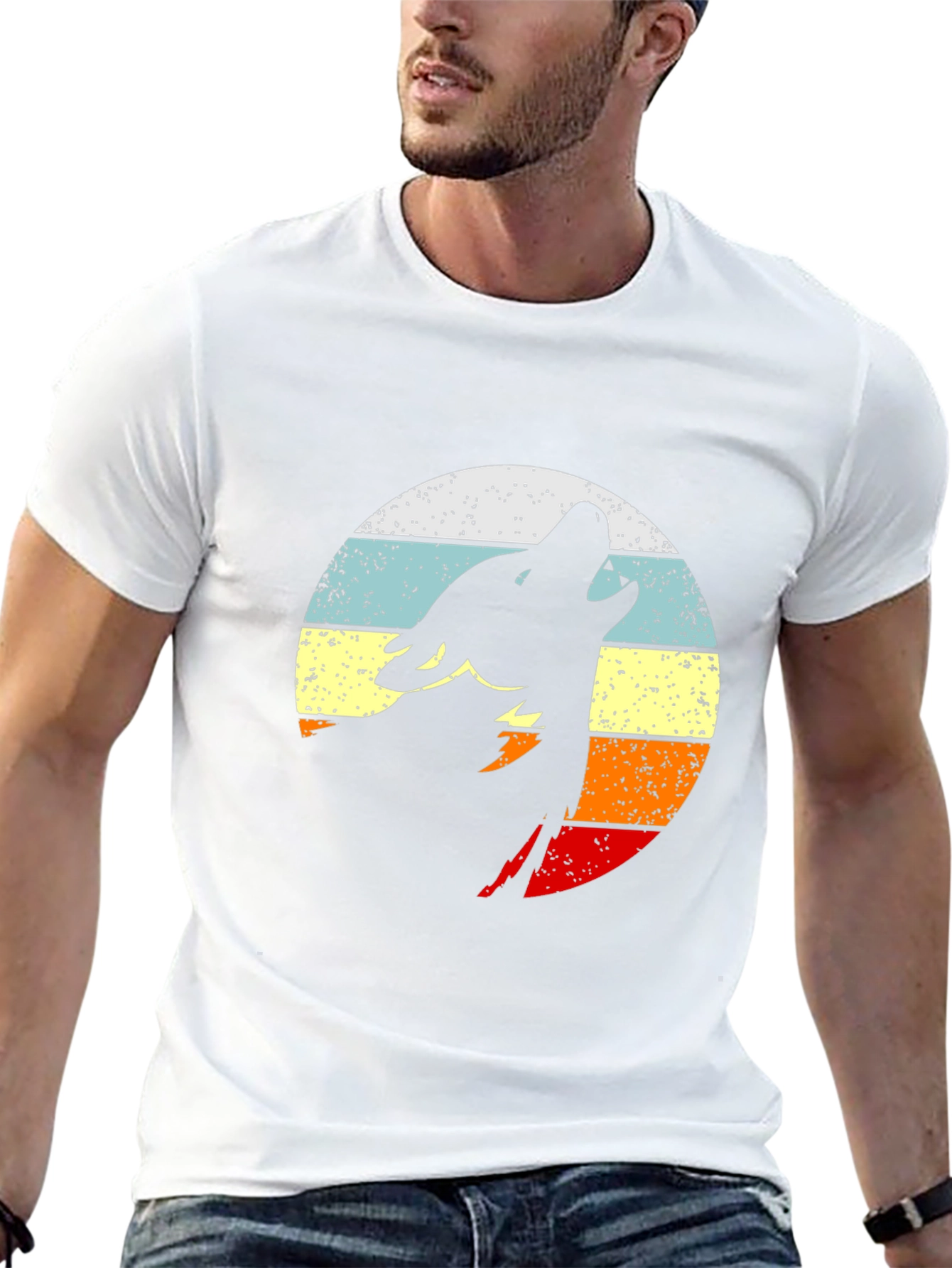 Retro Wolf Silhouette T-Shirt