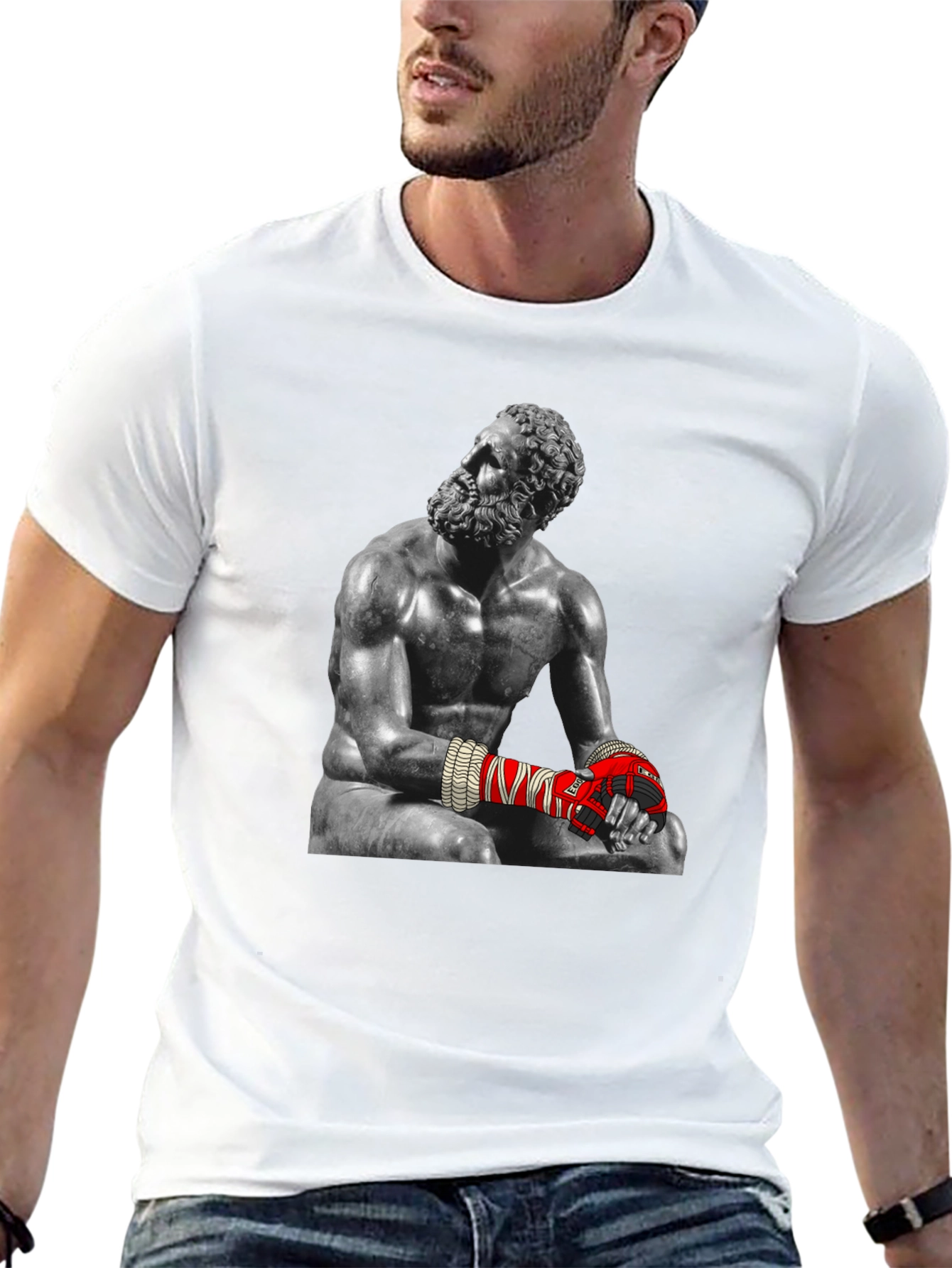 The Boxer Statue Graphic Tee - Unique Design