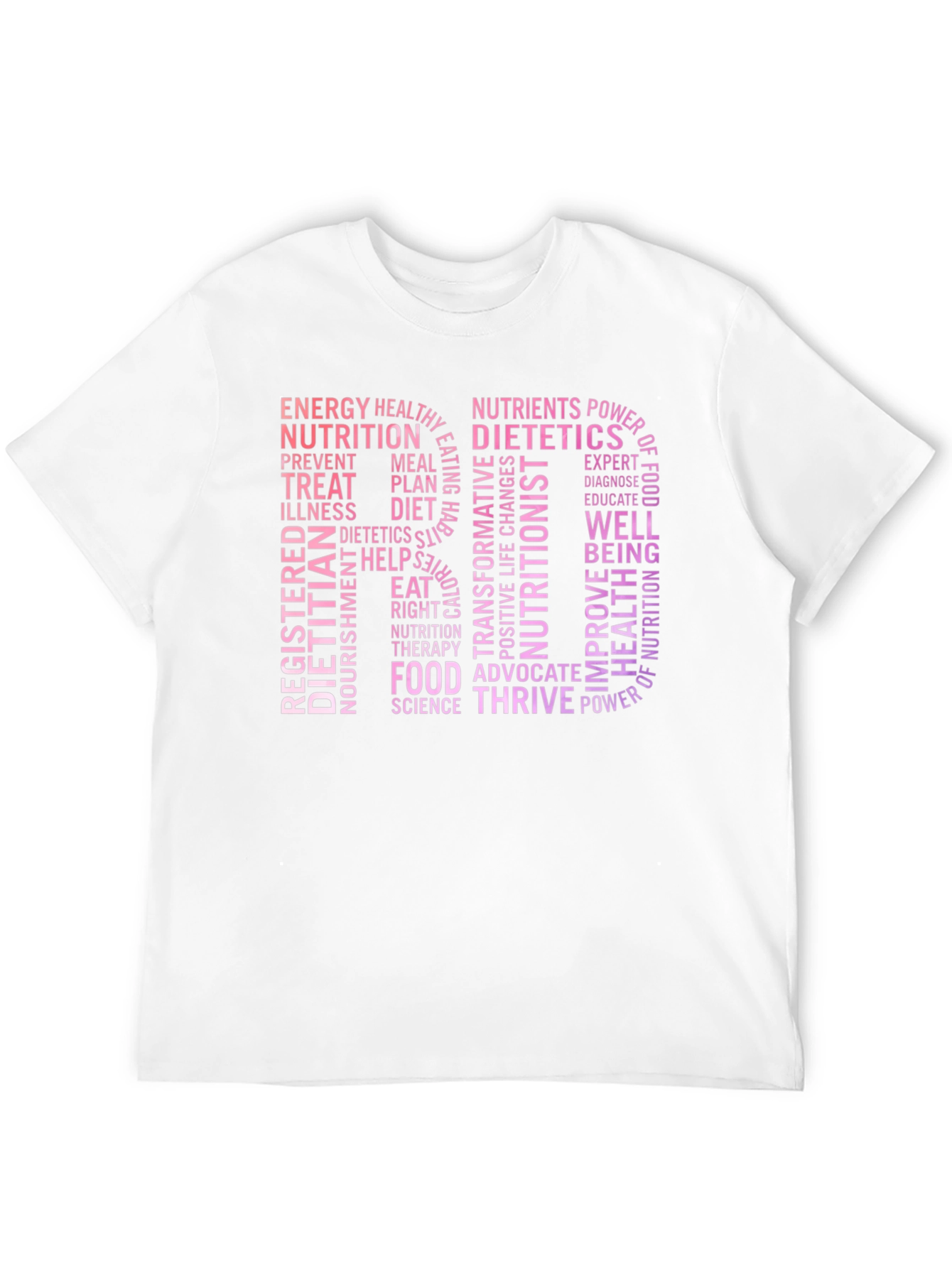 RD Registered Dietitian Word Art T-Shirt