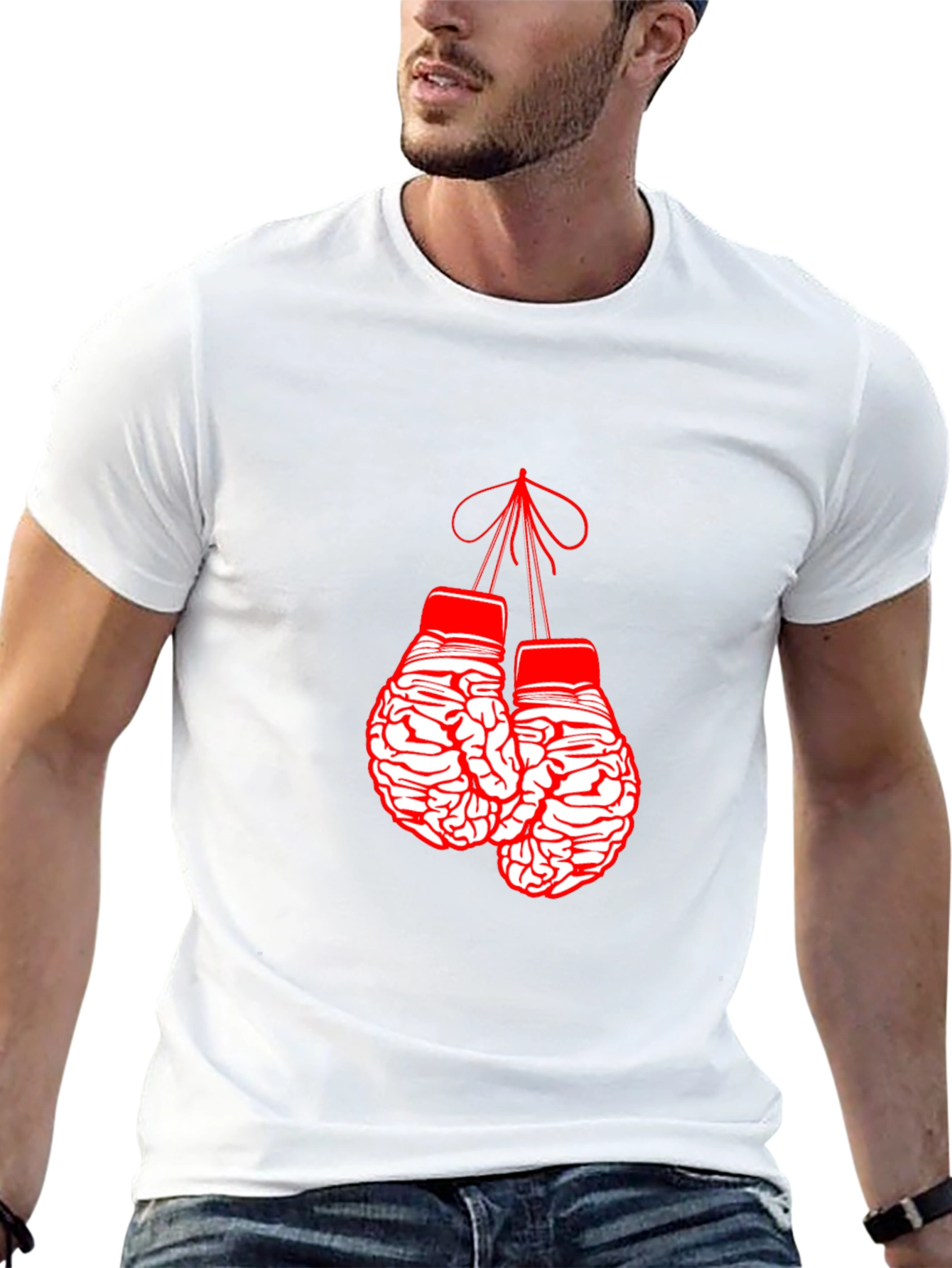 Brain Boxing Gloves Graphic Tee