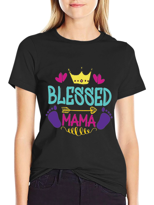 Blessed Mama Graphic Tee - Moms Gift