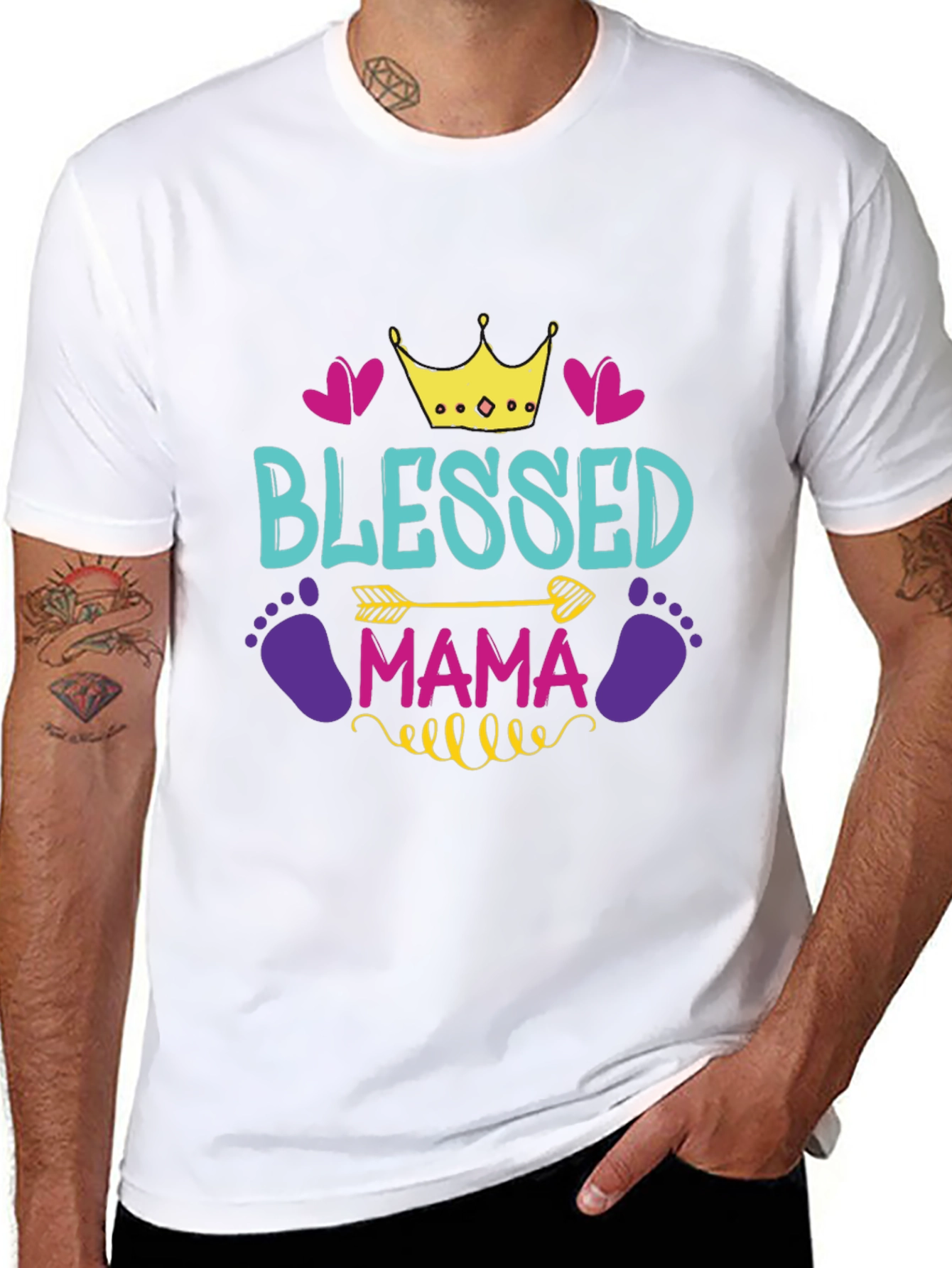 Blessed Mama Graphic Tee - Moms Gift