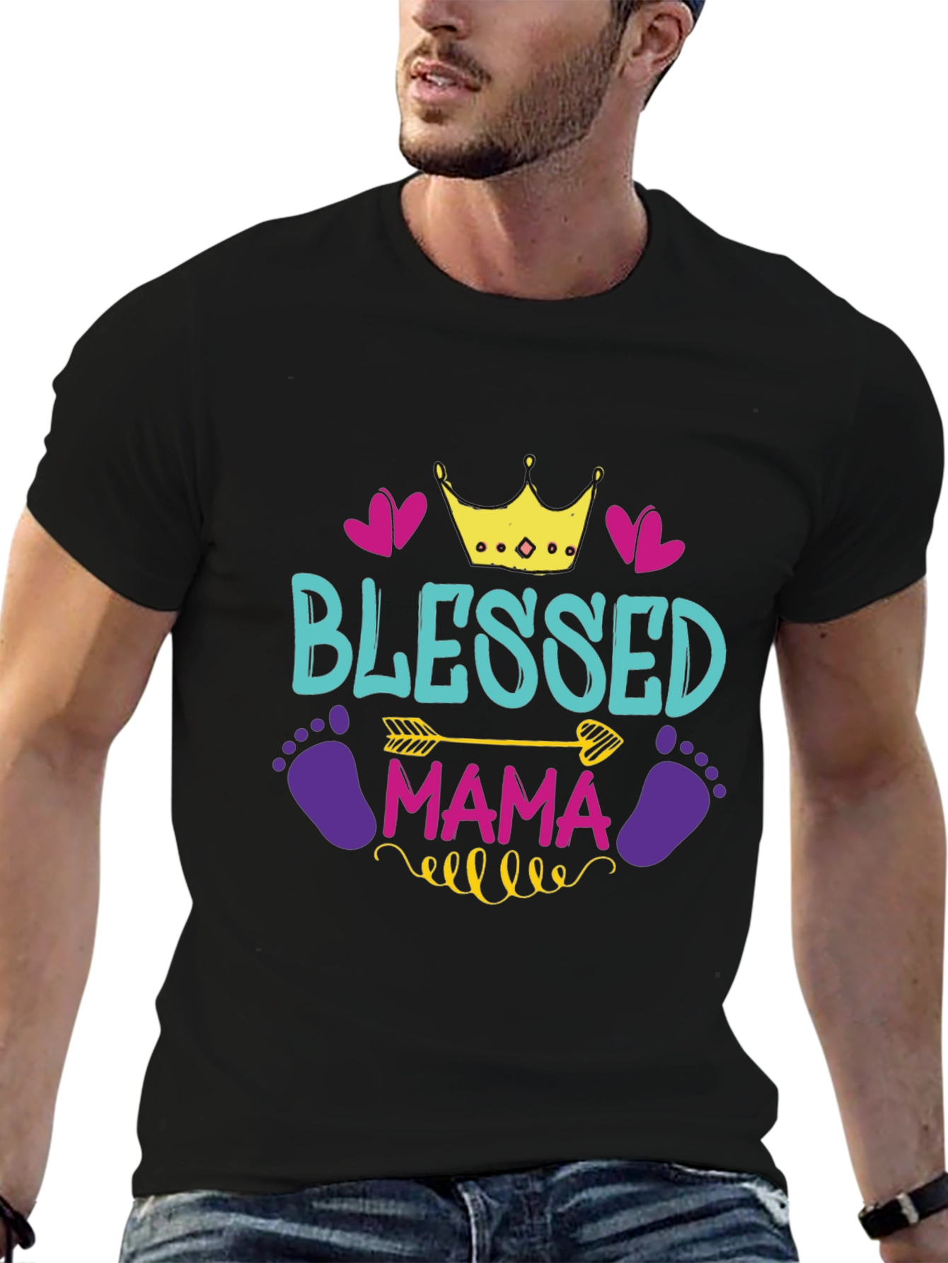 Blessed Mama Graphic Tee - Moms Gift