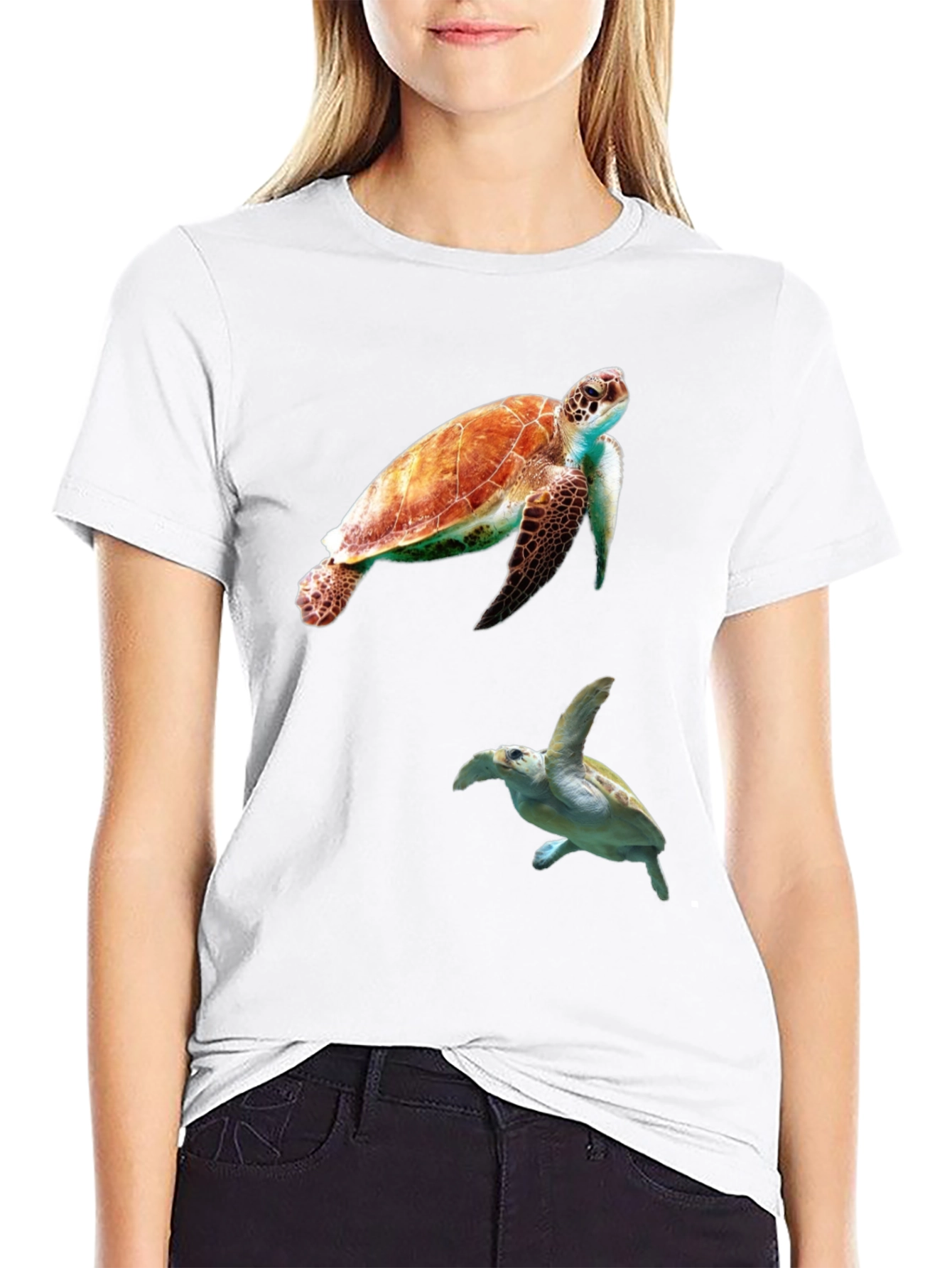 Turtle Graphic Tee - Ocean Life Design