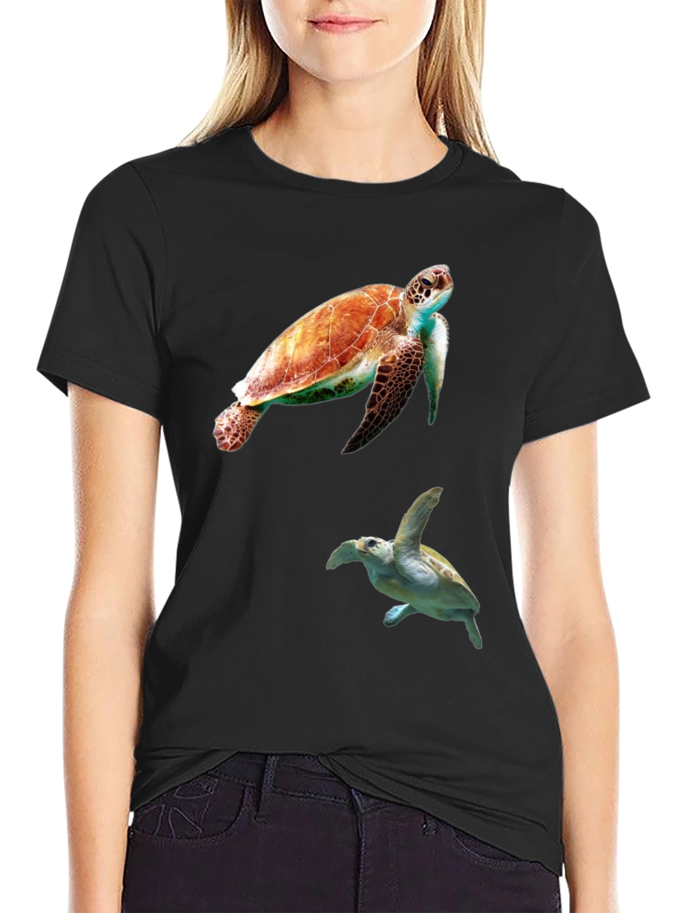 Turtle Graphic Tee - Ocean Life Design
