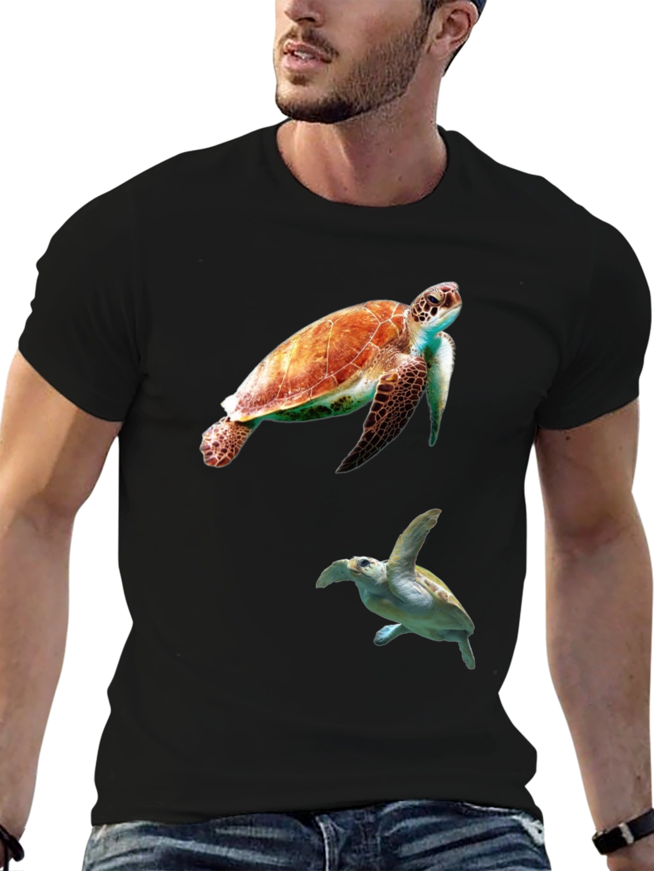 Turtle Graphic Tee - Ocean Life Design