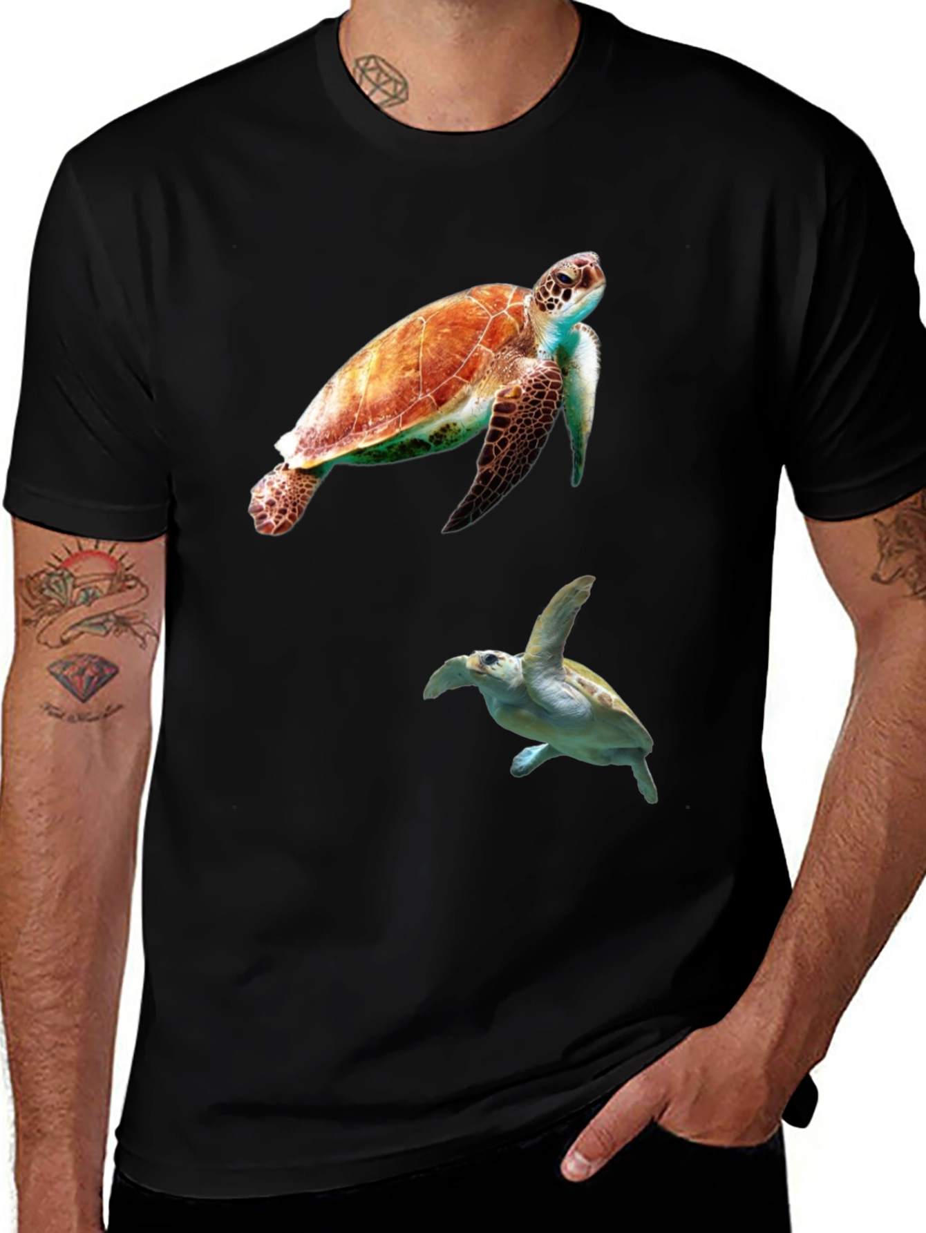 Turtle Graphic Tee - Ocean Life Design