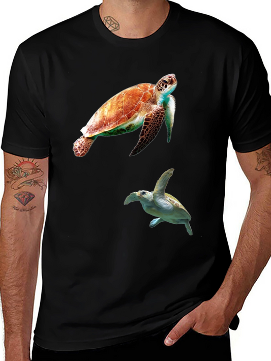 Turtle Graphic Tee - Ocean Life Design