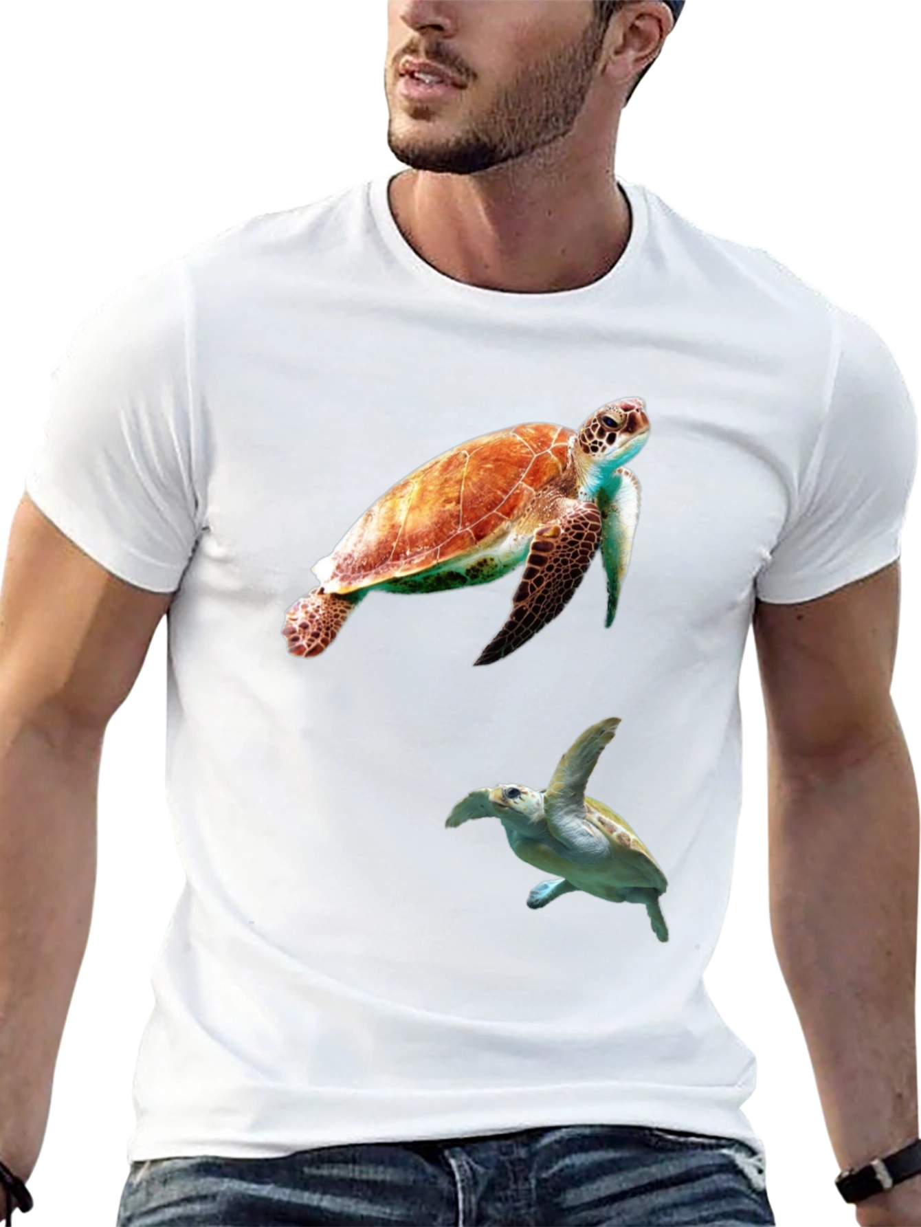 Turtle Graphic Tee - Ocean Life Design