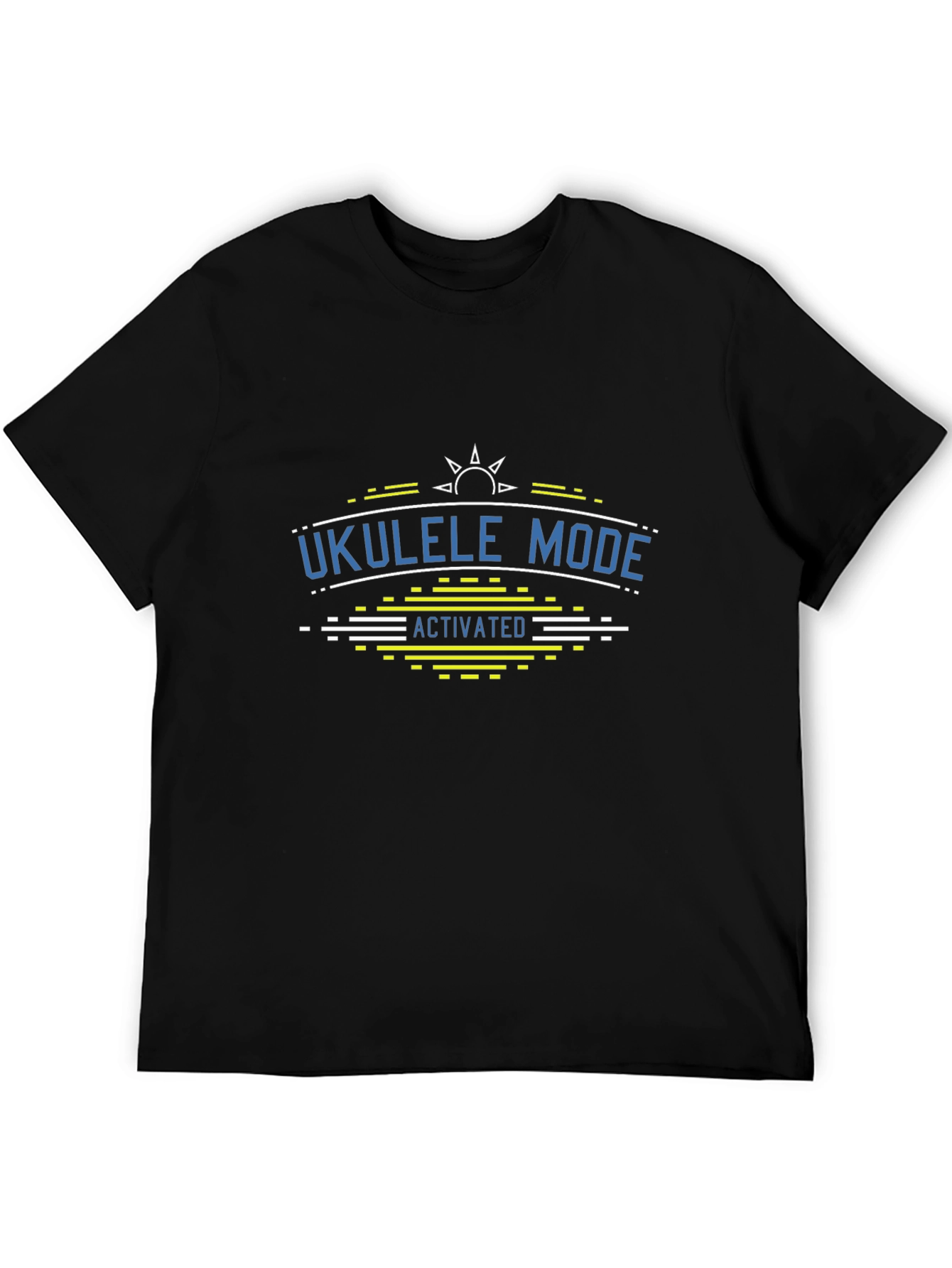 Ukulele Mode Activated Black T-Shirt