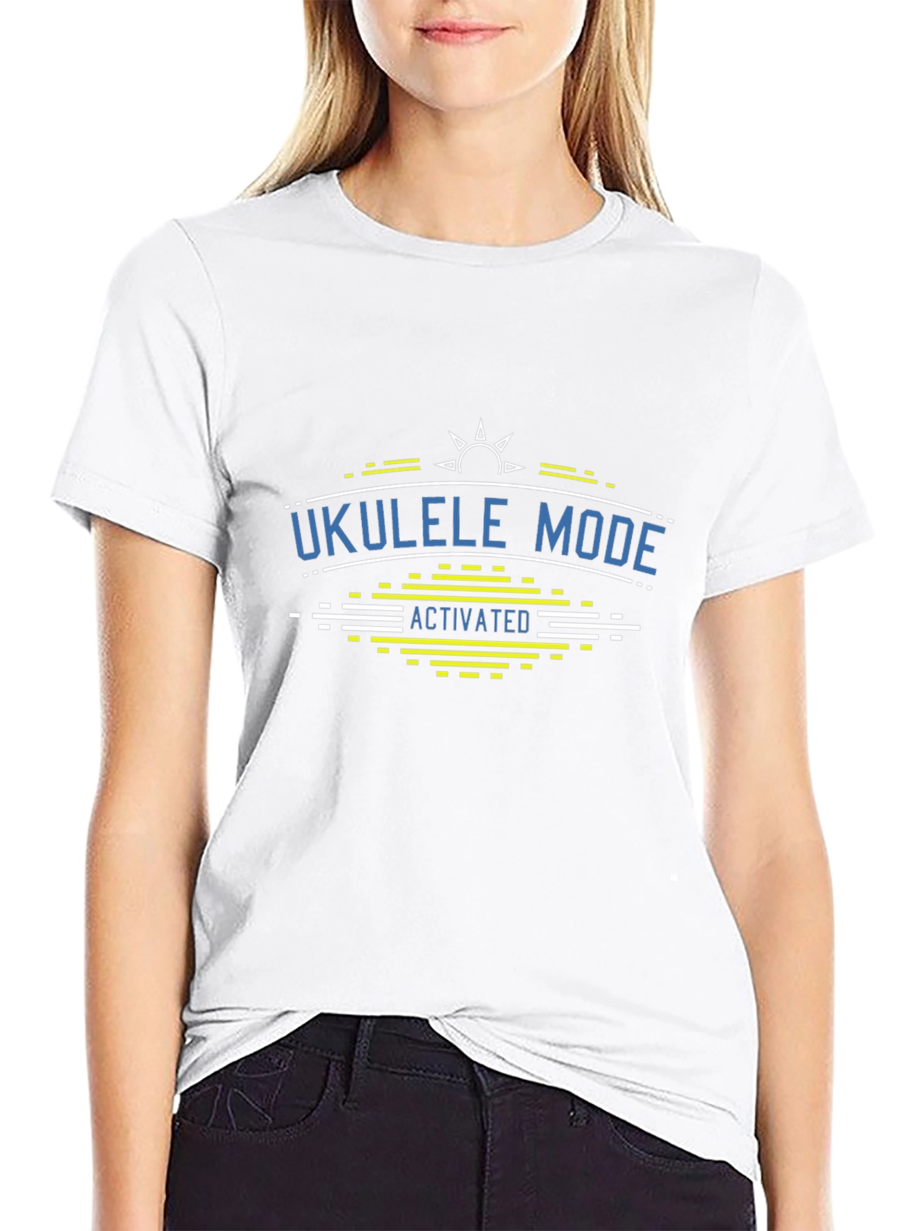 Ukulele Mode Activated Black T-Shirt