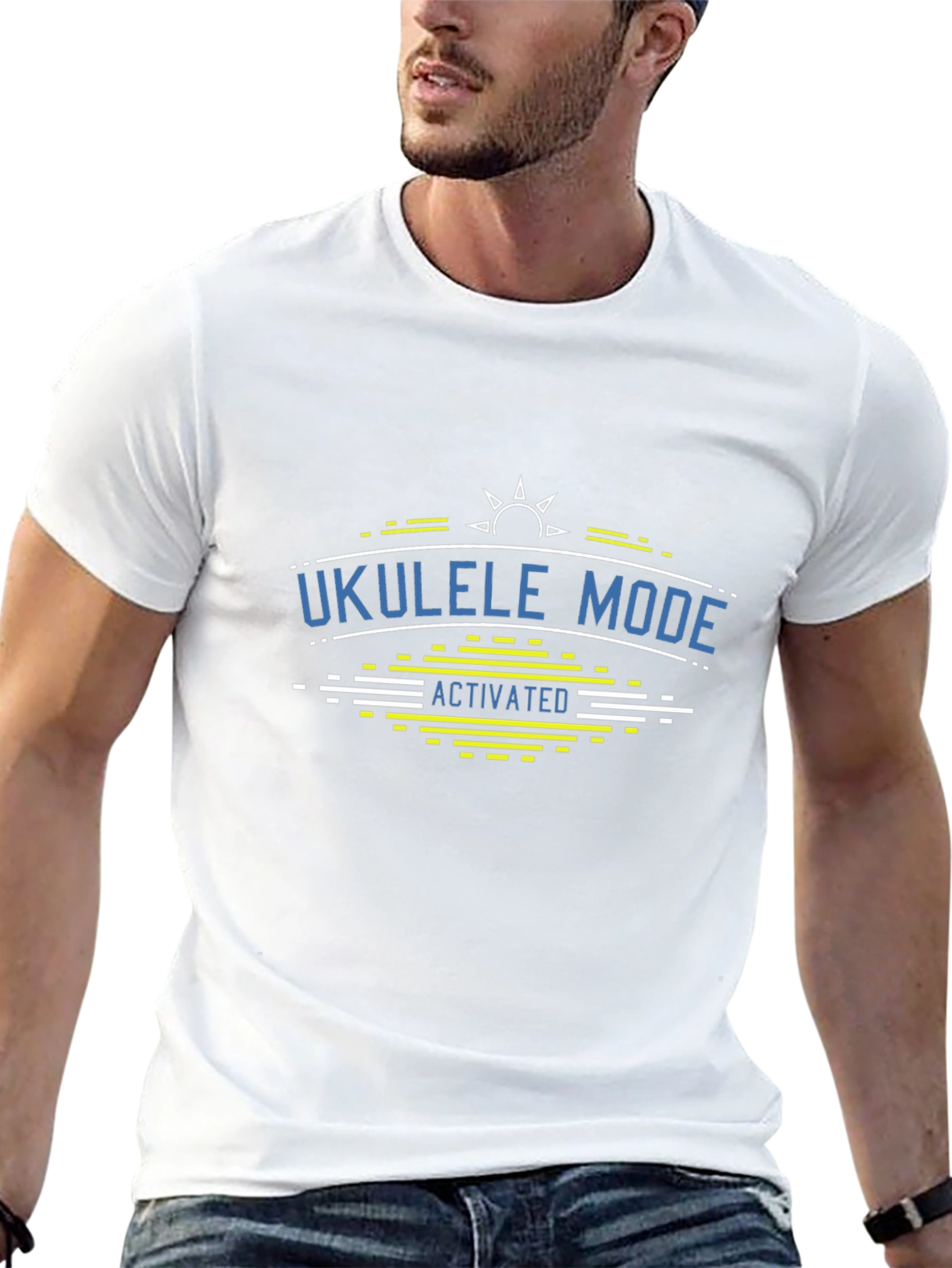 Ukulele Mode Activated Black T-Shirt