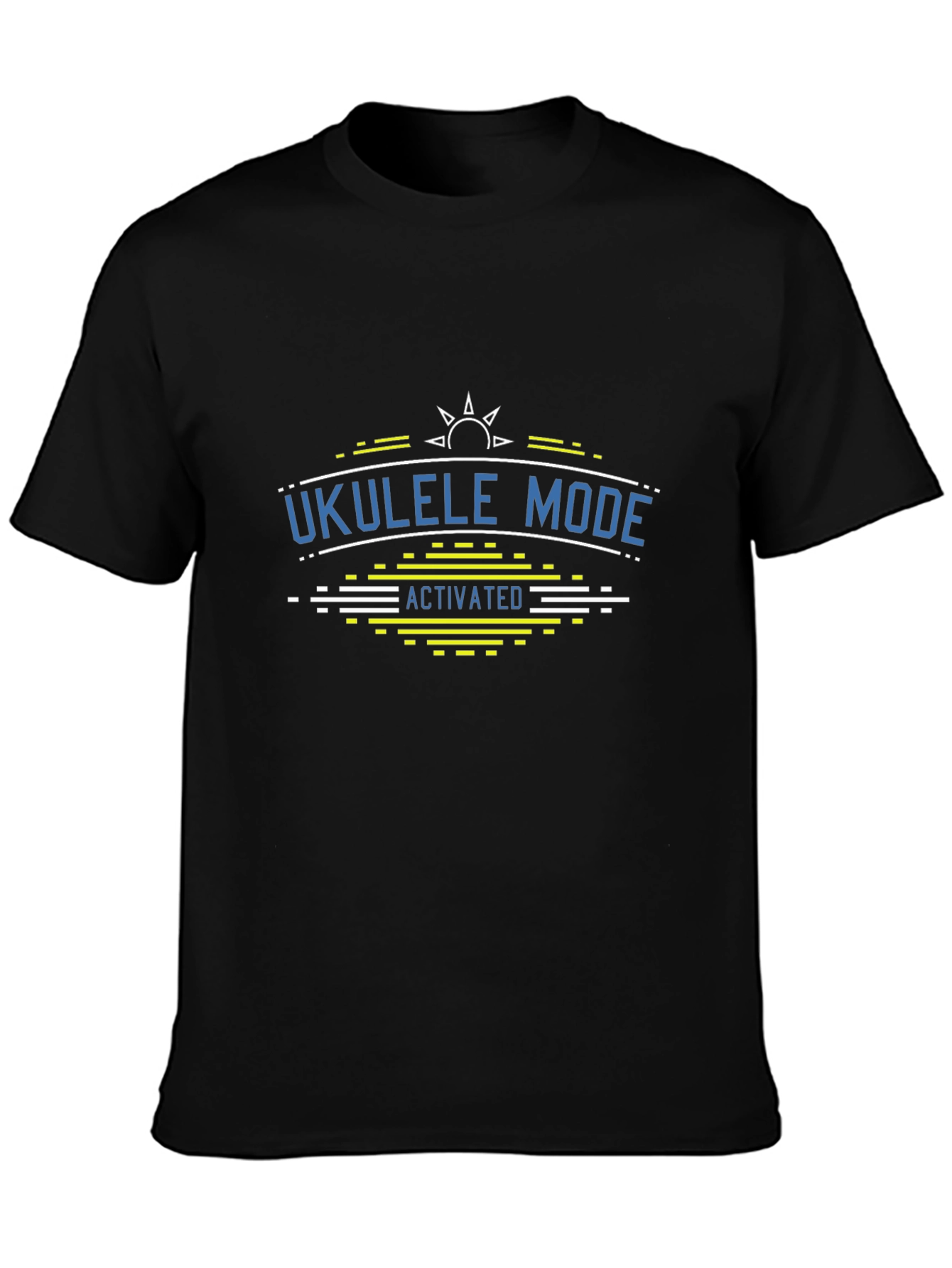Ukulele Mode Activated Black T-Shirt