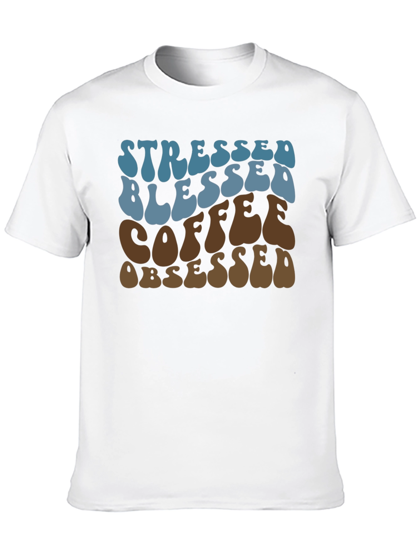 Stressed Blessed Coffee Obsessed Graphic Tee