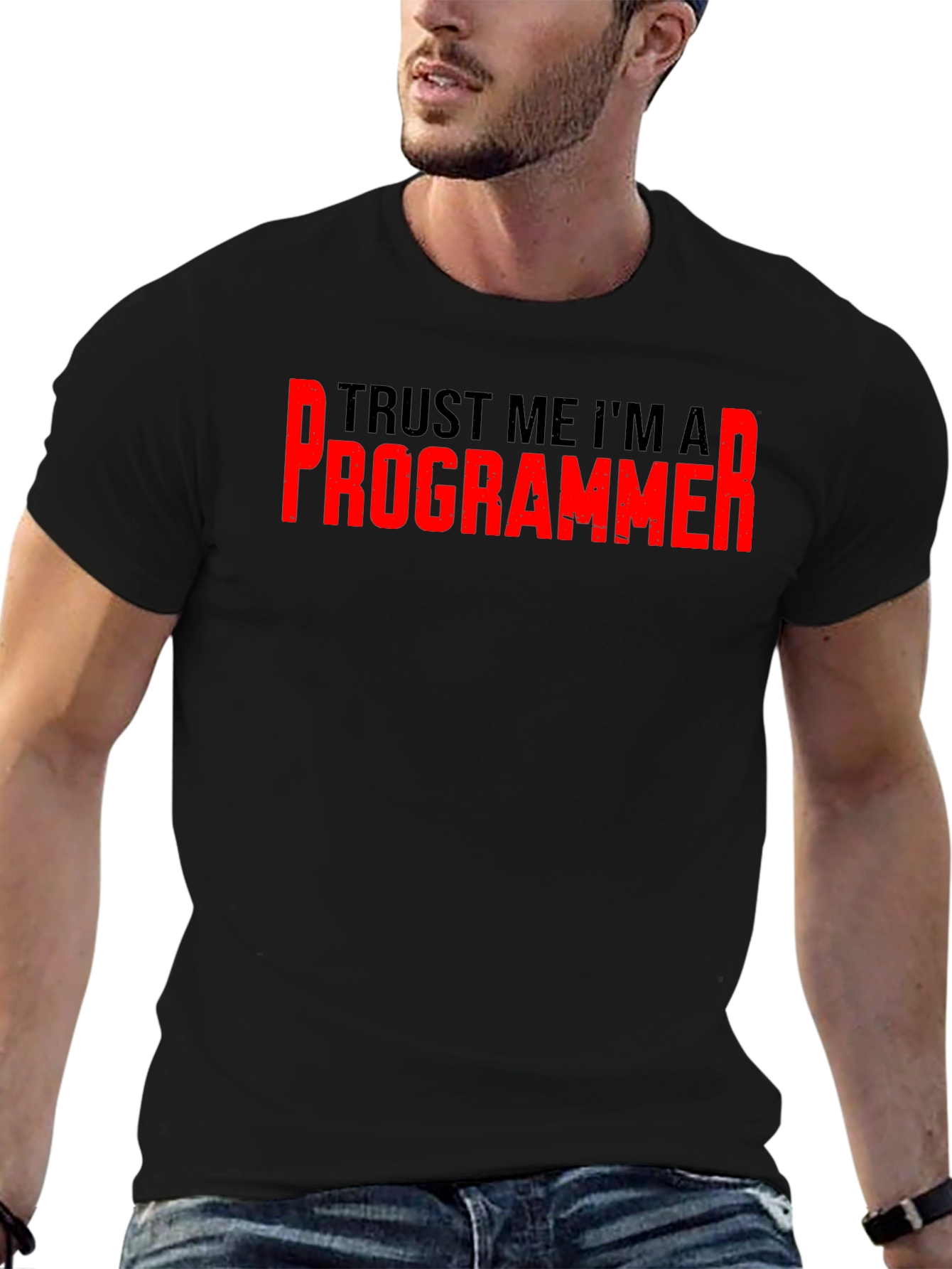 Trust Me Im A Programmer Black T-Shirt