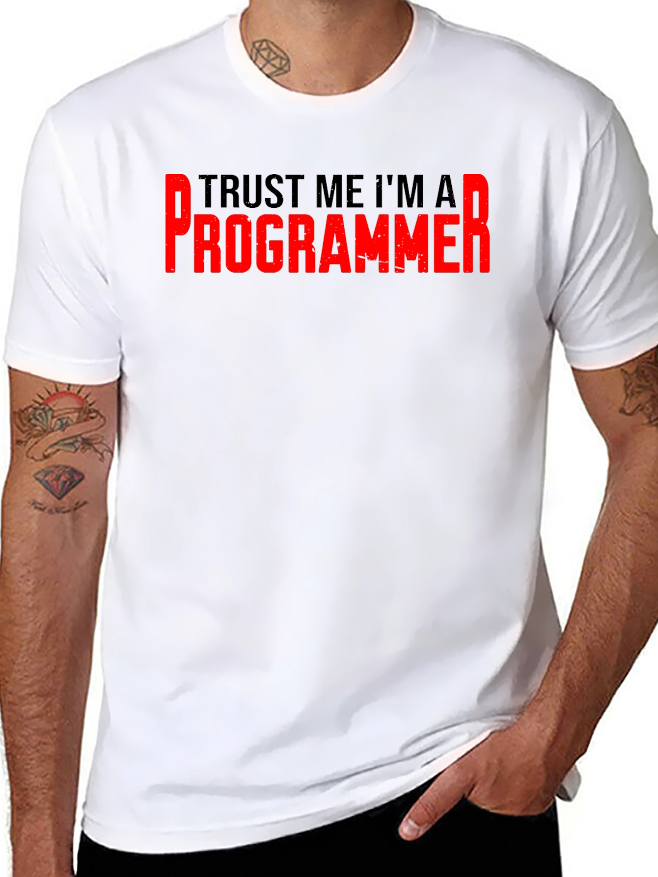 Trust Me Im A Programmer Black T-Shirt