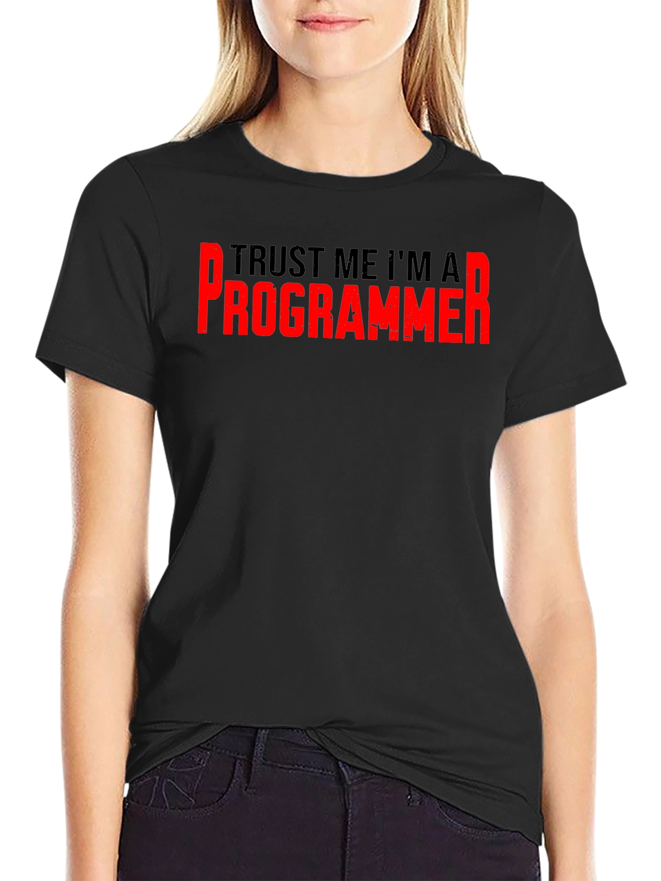 Trust Me Im A Programmer Black T-Shirt